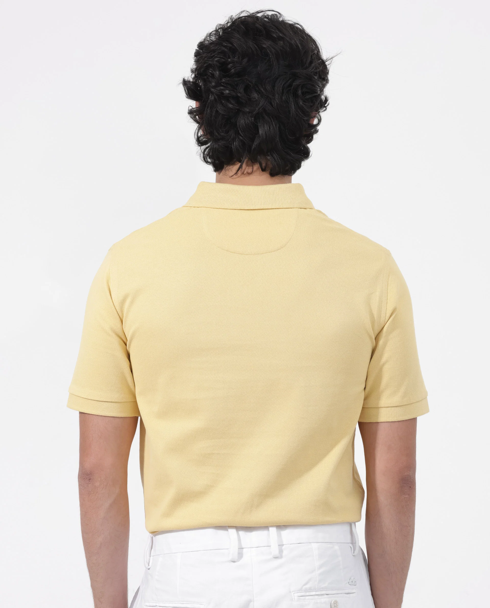 Rare Rabbit Men's Paret-Bright Yellow Cotton Embroidered Regular Fit Half Sleeve Polo - Image 7
