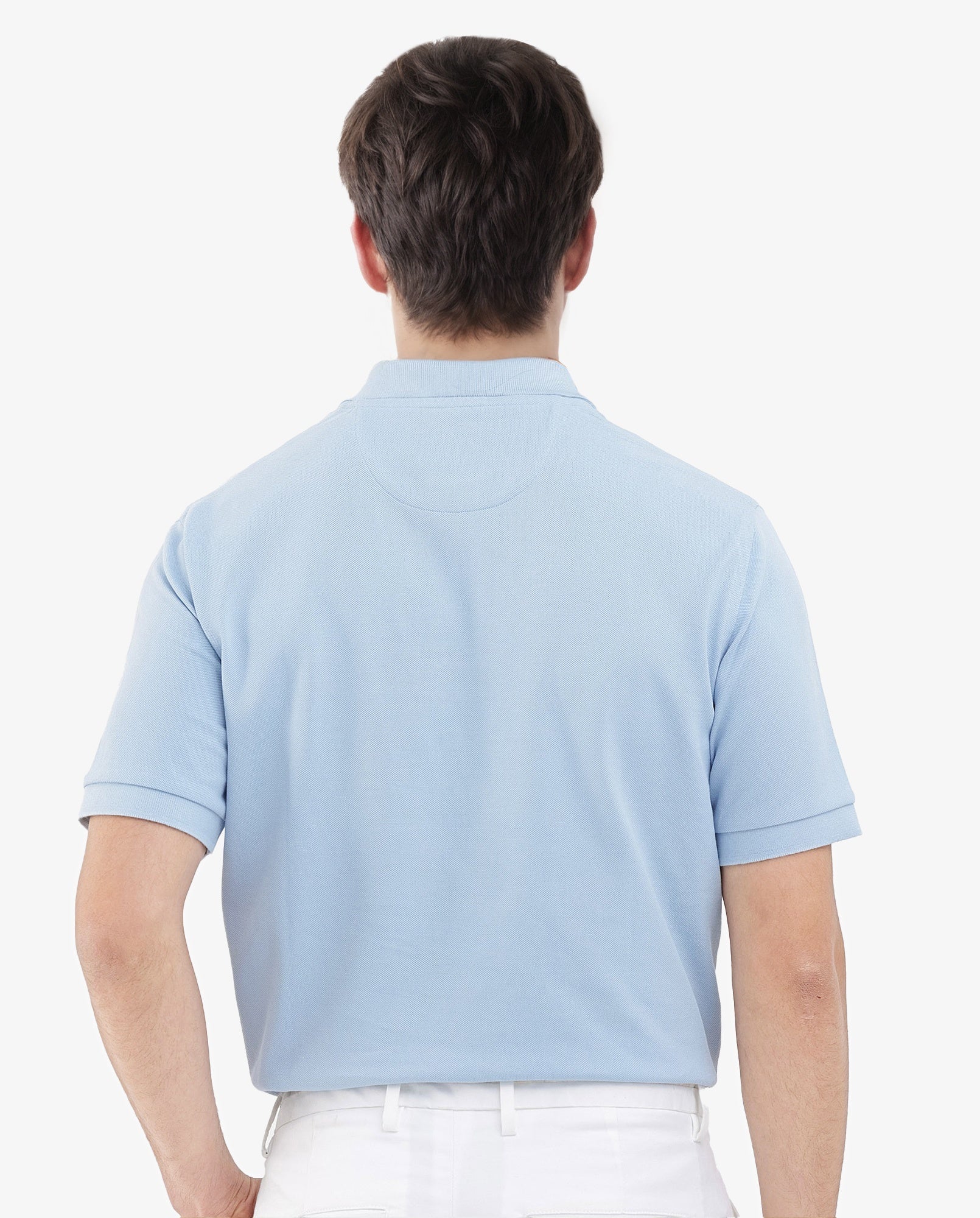 Rare Rabbit Men's Paret - Pastel Pastel Blue Cotton Embroidered Regular Fit Half Sleeve Polo - Image 5