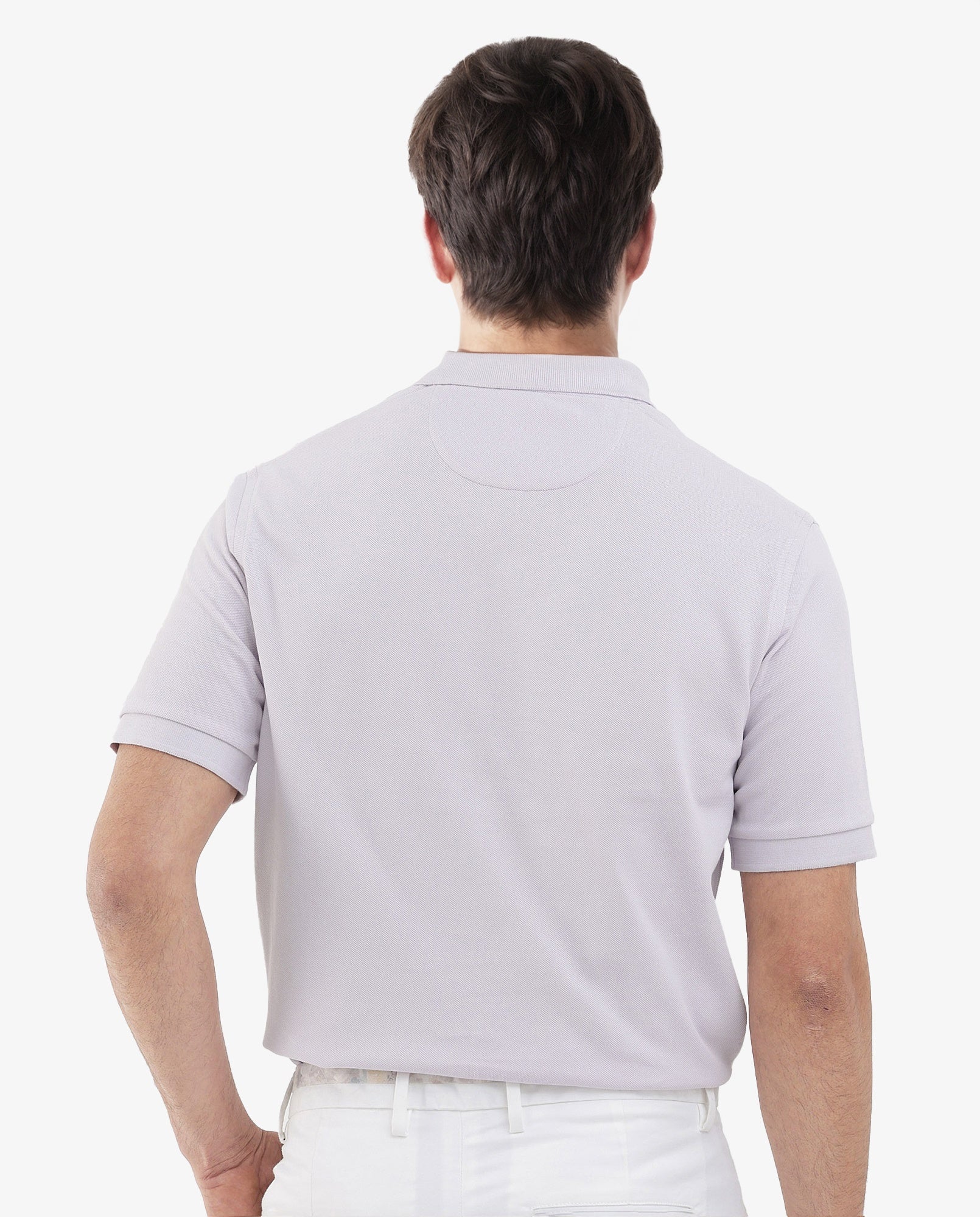 Rare Rabbit Men's Paret-Pastel Pastel Purple Cotton Embroidered Regular Fit Half Sleeve Polo - Image 5