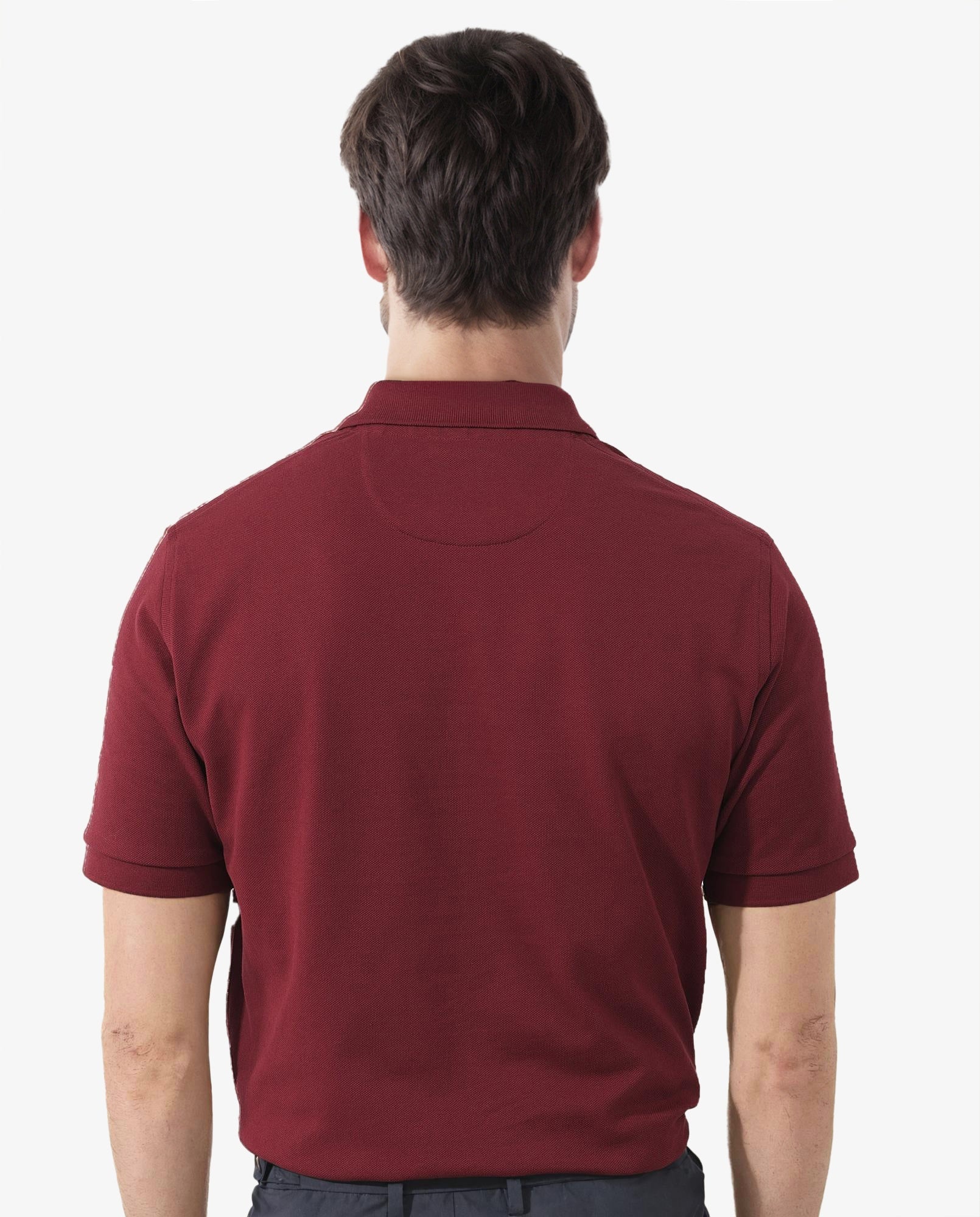Rare Rabbit Men's Pareto Red Cotton Embroidered Regular Fit Half Sleeve Polo - Image 5