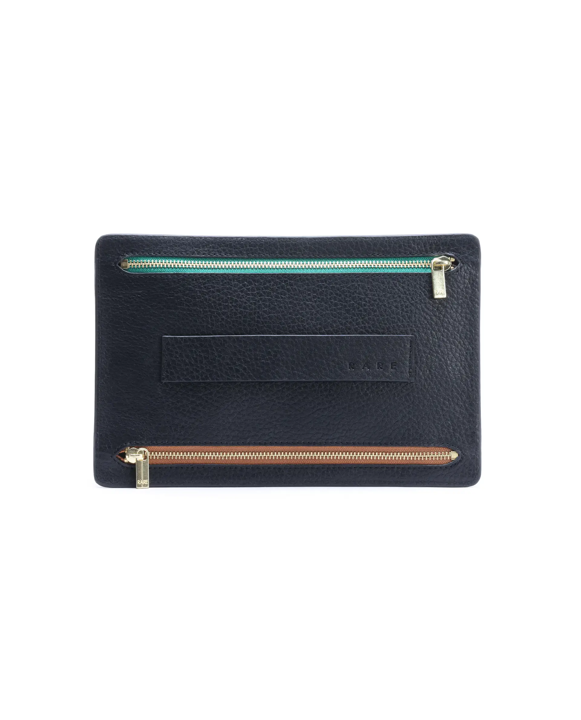 Rare Rabbit Men's Paspow Black Leather Passport Holder