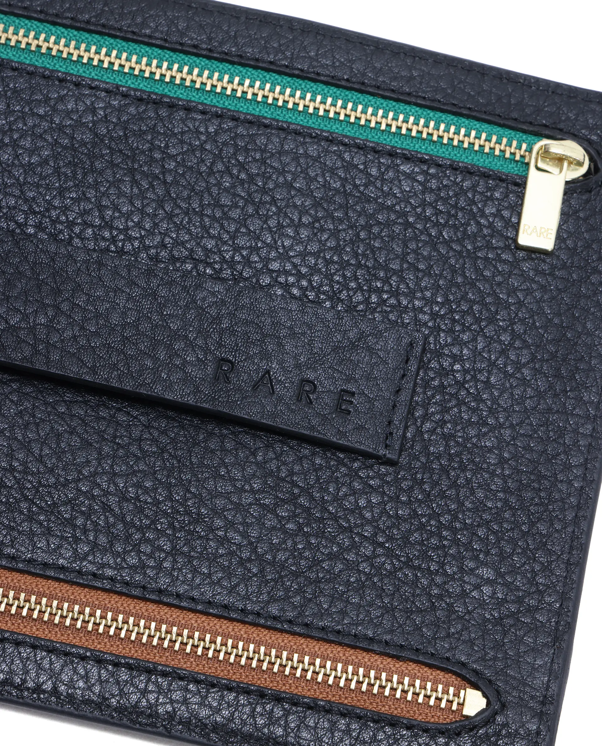 Rare Rabbit Men's Paspow Black Leather Passport Holder - Image 3