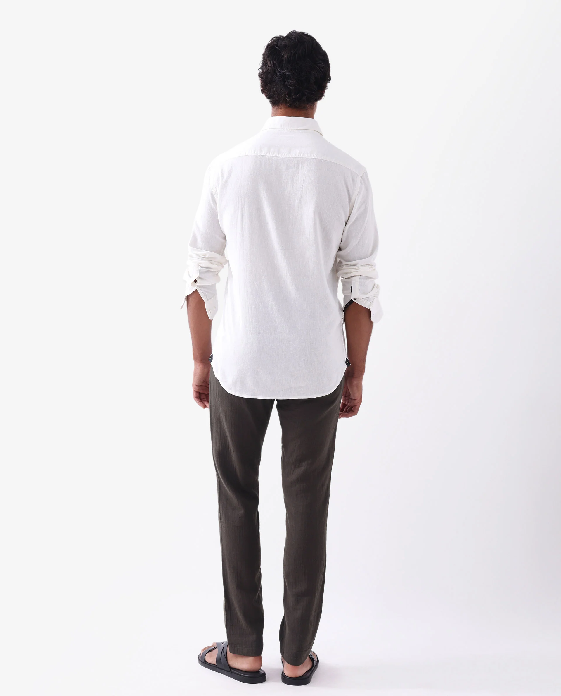 Rare Rabbit Men's Pastor 2 Brown Cotton Plain Regular Fit Trouser - Image 6