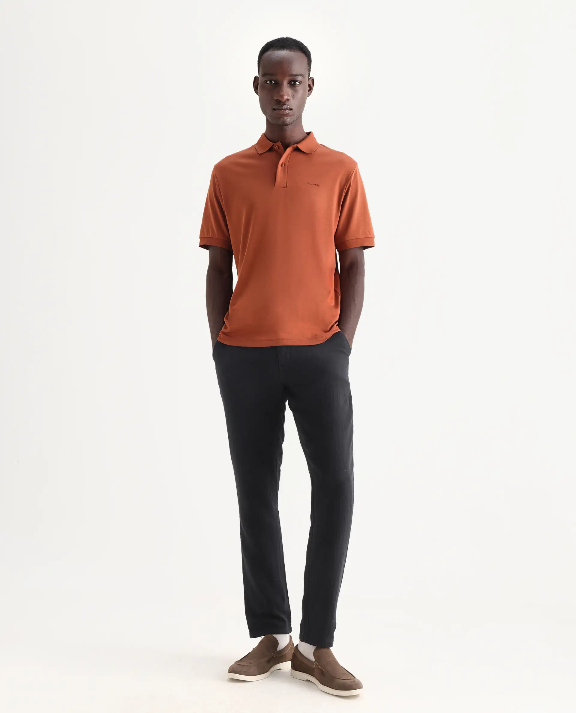 Rare Rabbit Men's Pastor-3 Black Cotton Plain Regular Fit Trouser - Image 4