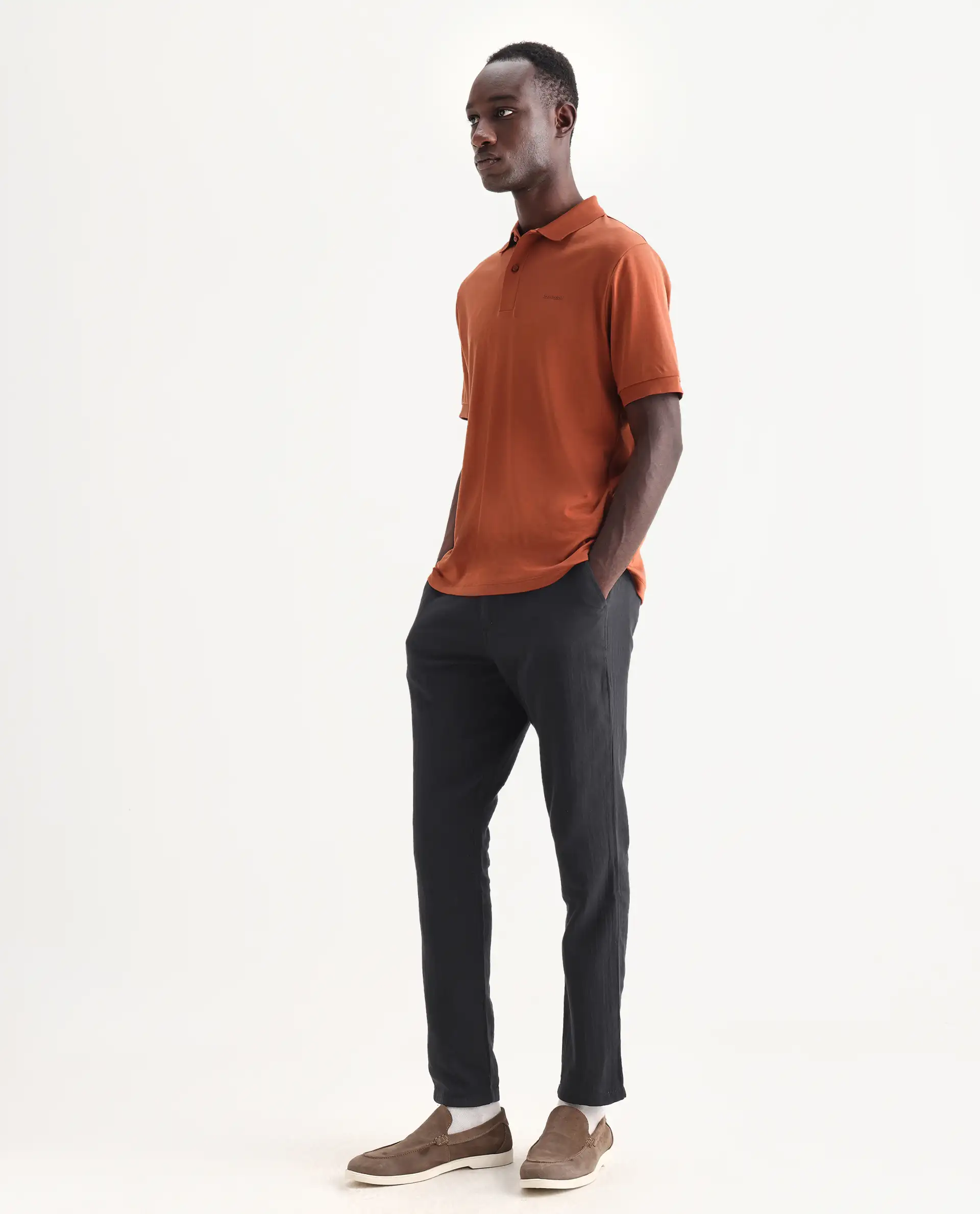 Rare Rabbit Men's Pastor-3 Black Cotton Plain Regular Fit Trouser - Image 5