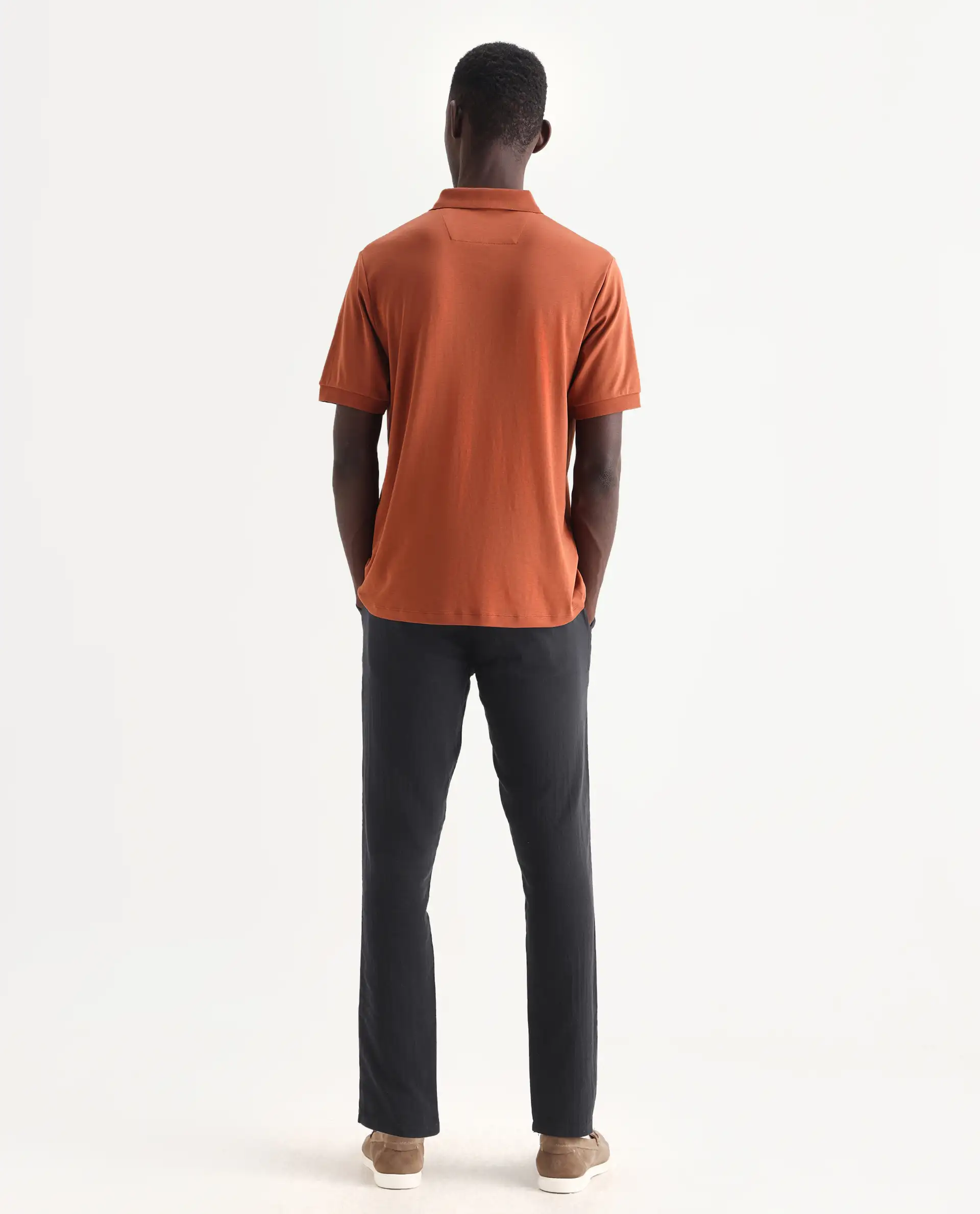 Rare Rabbit Men's Pastor-3 Black Cotton Plain Regular Fit Trouser - Image 7