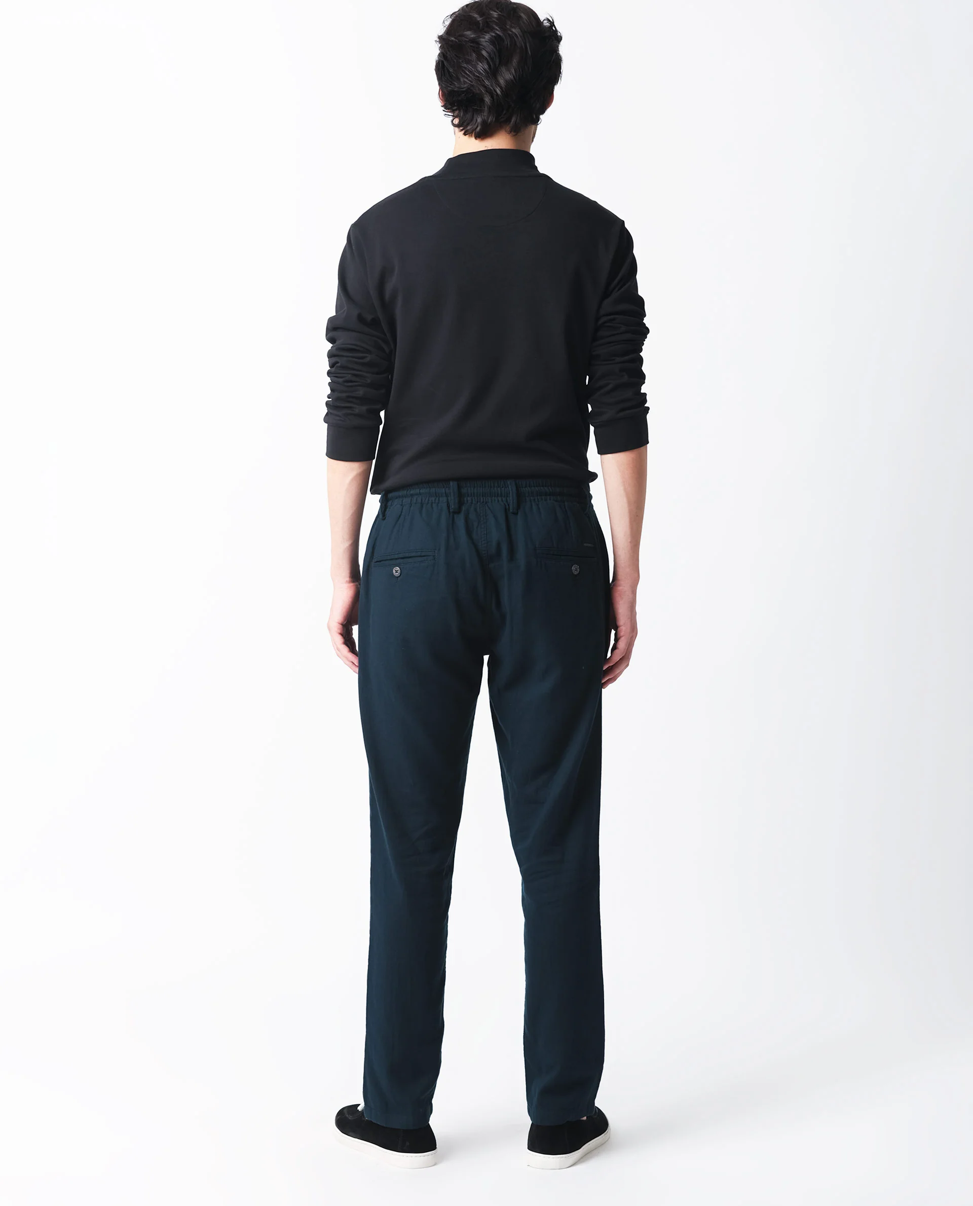 Rare Rabbit Men's Pastor Dark Petrol Cotton Plain Regular Fit Trouser - Image 10