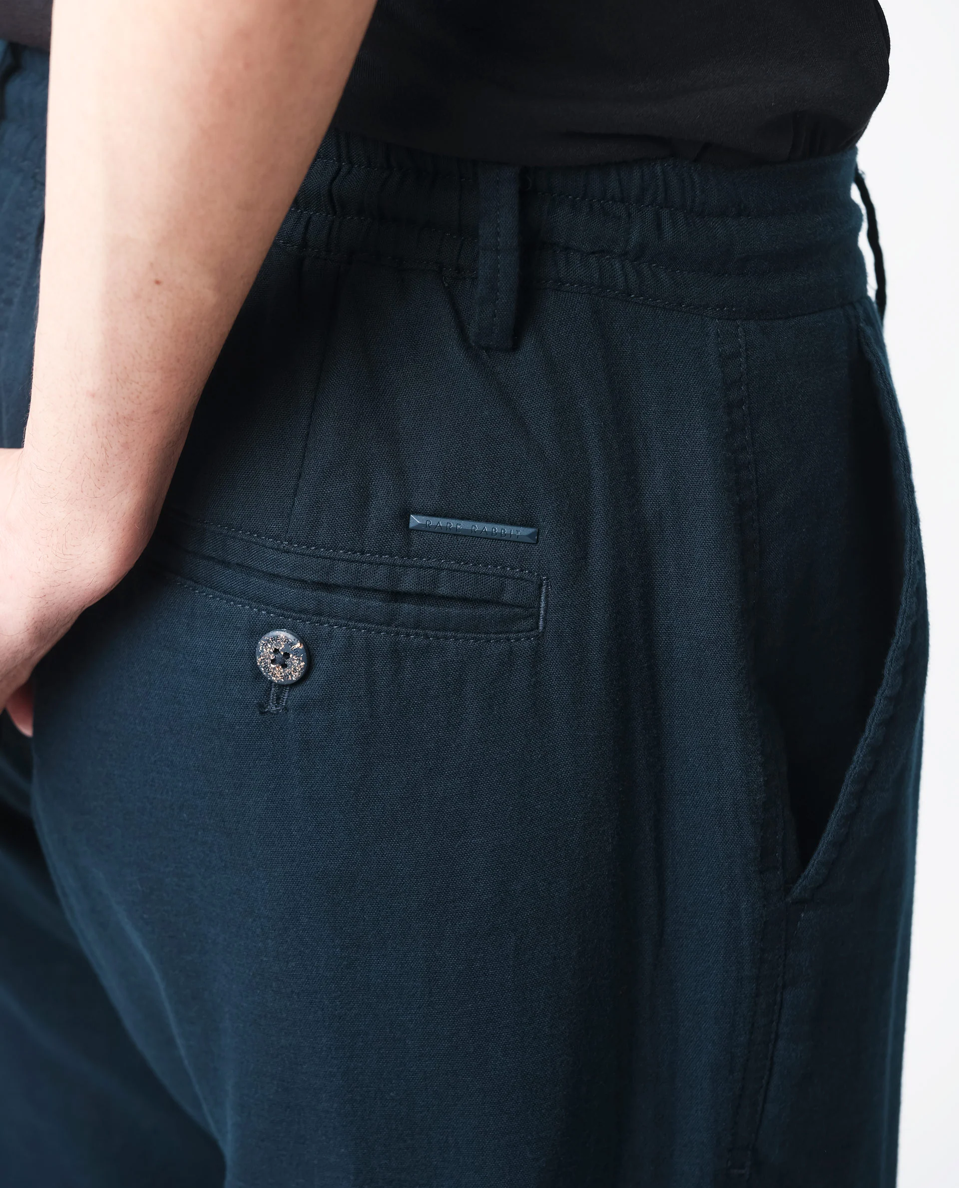 Rare Rabbit Men's Pastor Dark Petrol Cotton Plain Regular Fit Trouser - Image 5