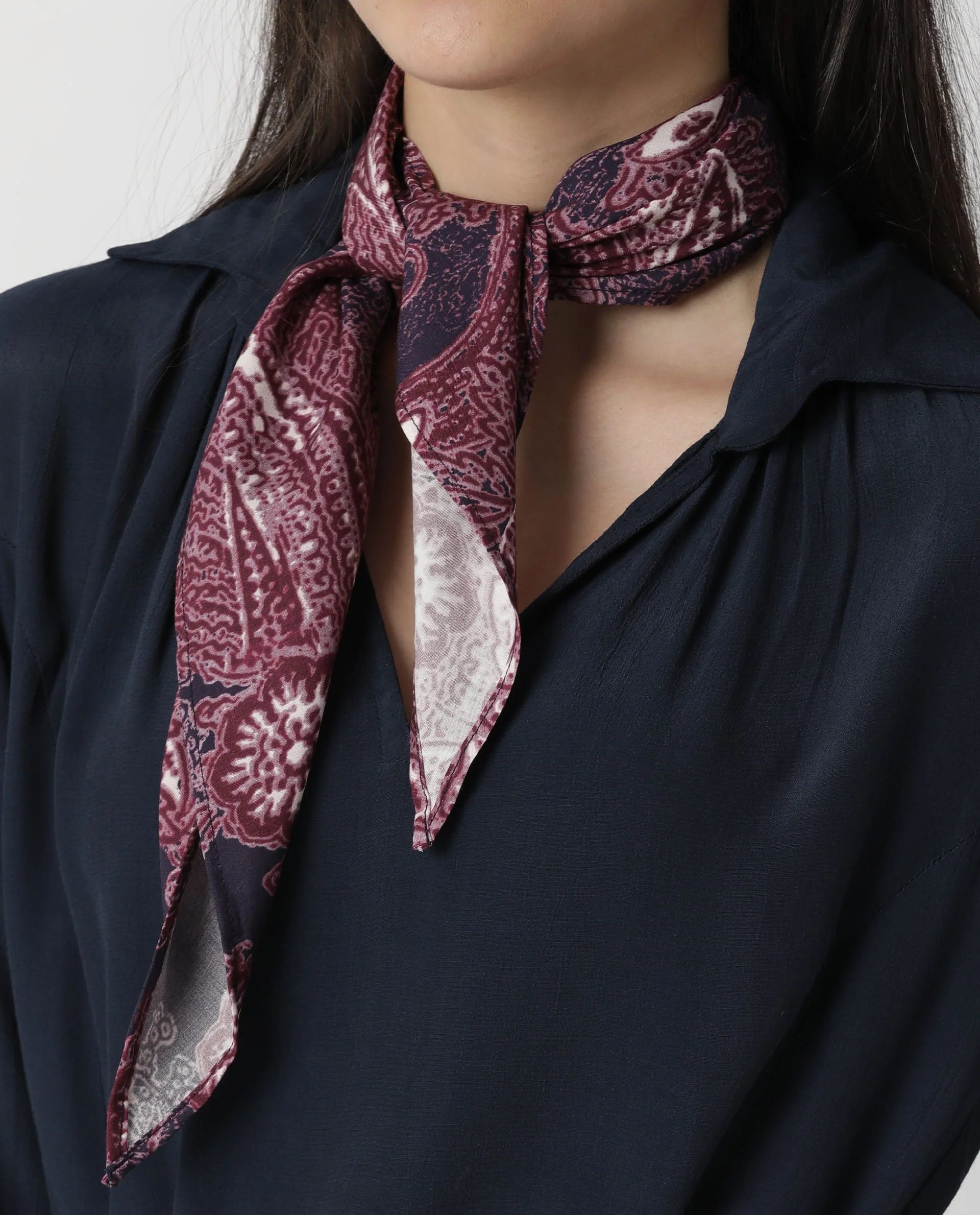 Rareism Women Patricia Pink Scarf Cotton Silk