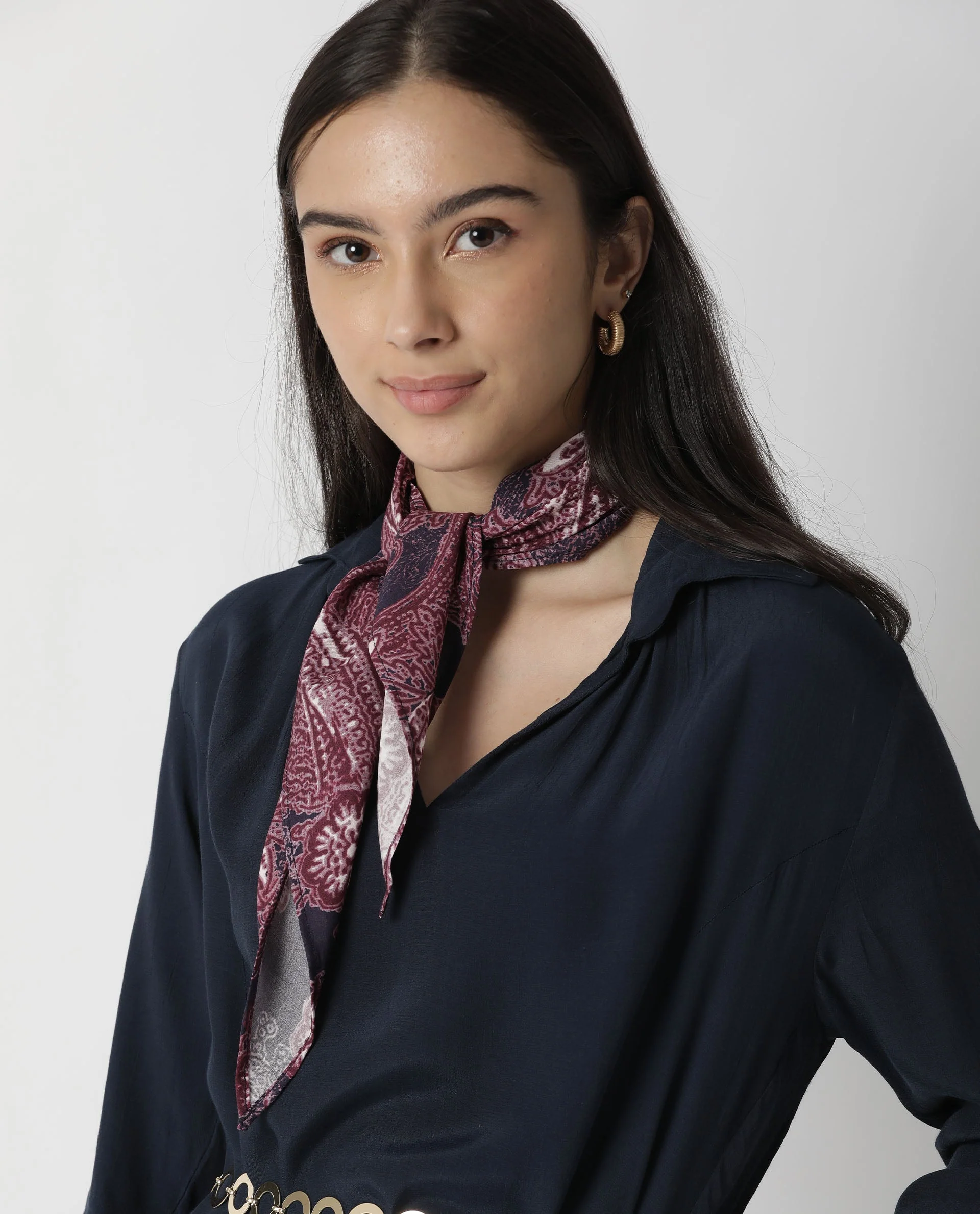 Rareism Women Patricia Pink Scarf Cotton Silk - Image 3