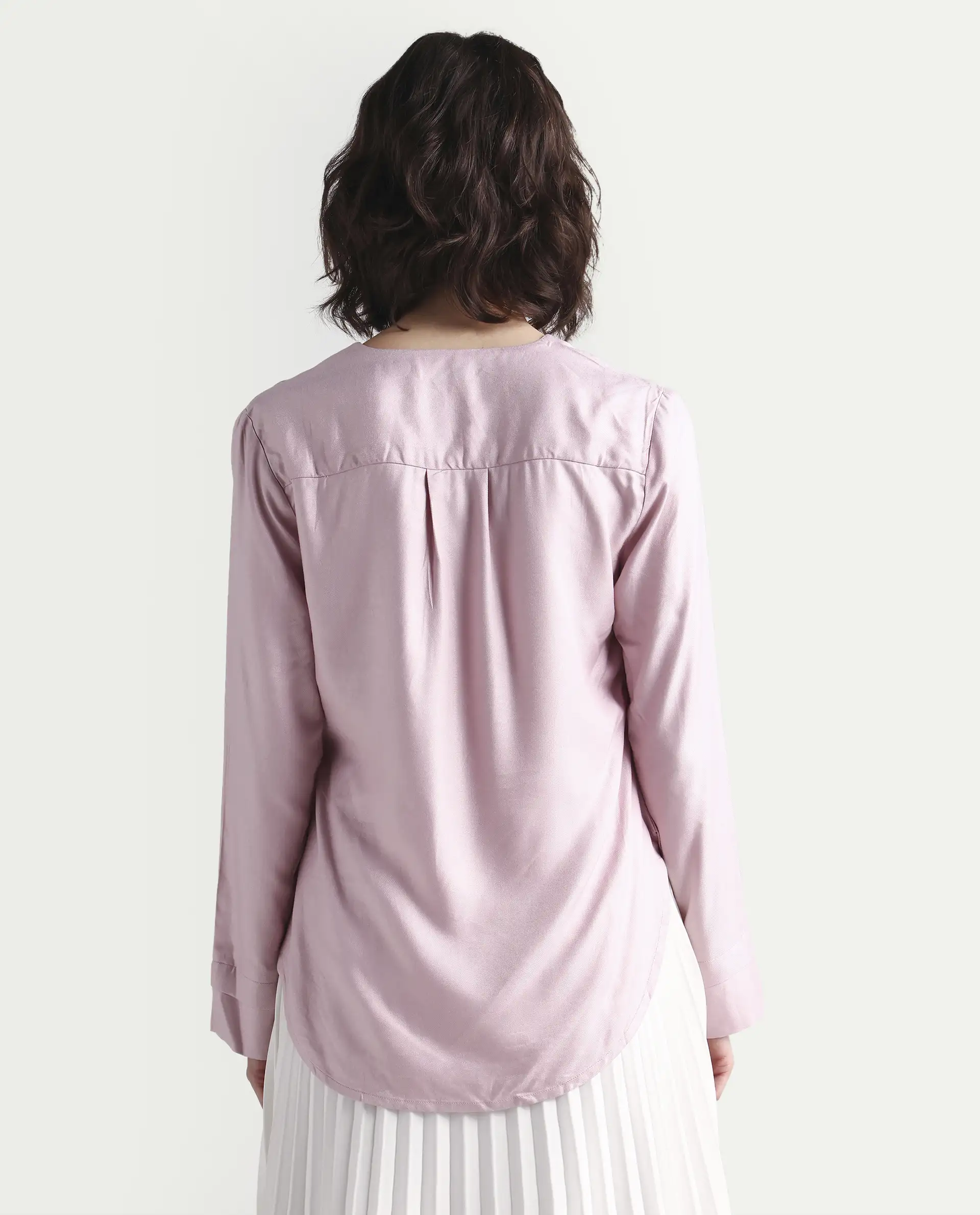 Rareism Women Paul-Rz Pink Top Full Sleeves Solid - Image 9