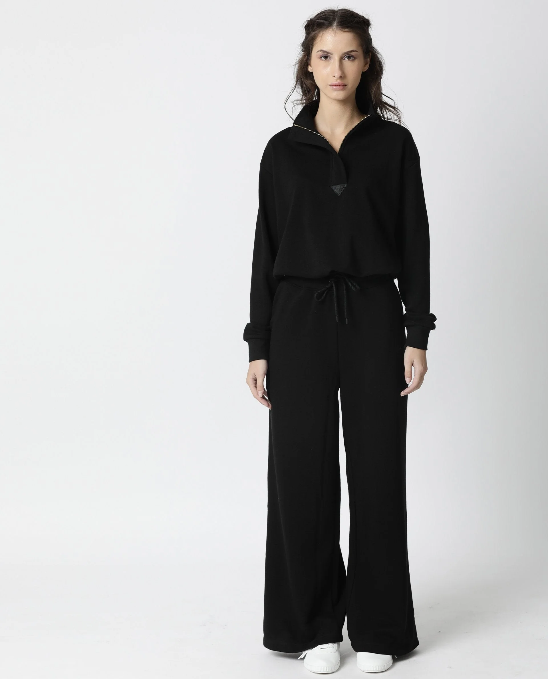Rareism Women's Plain Trackpant Polyester Blend Plain Ankle Length Relaxed Fit Track Pant - Image 5