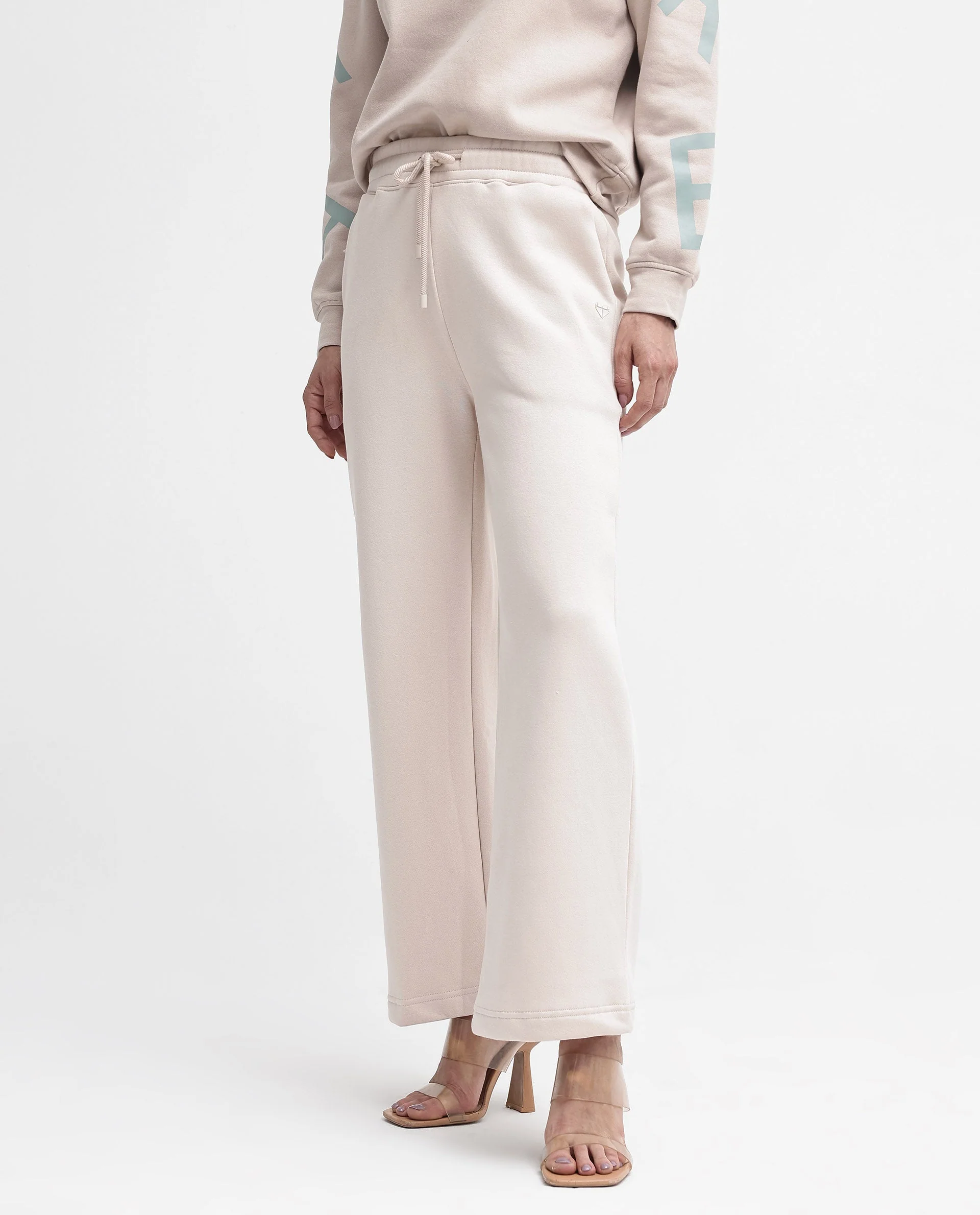 Rareism Women's Pazoo P Beige Cotton Blend Plain Ankle Length Flared Track Pant - Image 8