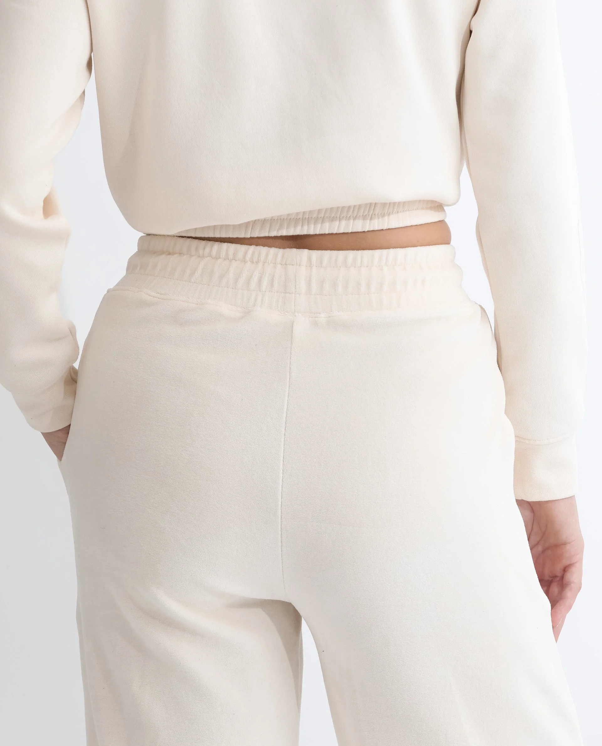 Rareism Women's Pazoo Tt Beige Cotton Blend Plain Ankle Length Flared Track Pant - Image 13