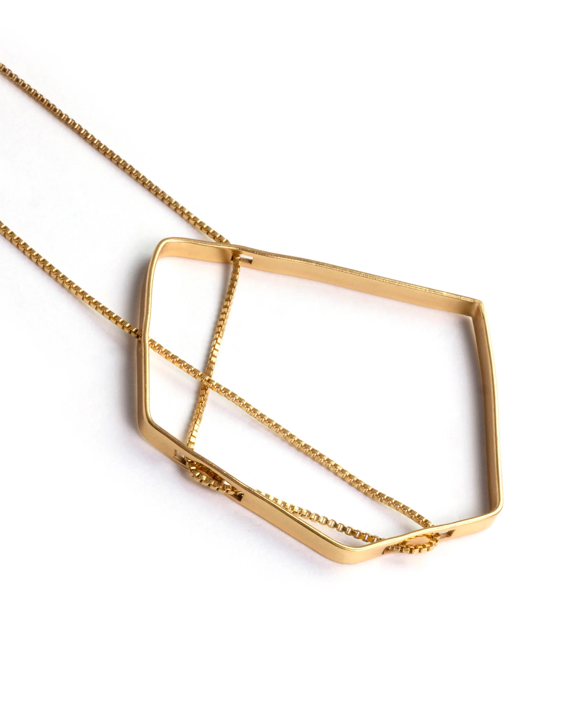 Rareism Women Pentagon Gold Necklace - Image 4