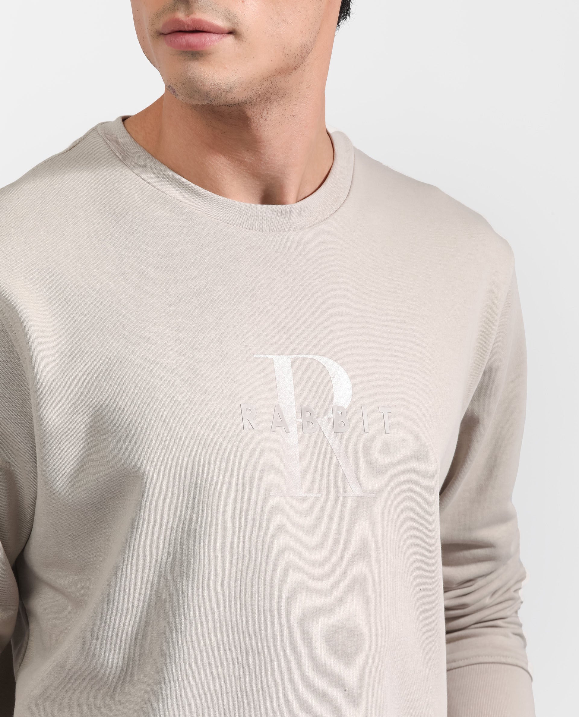 Rare Rabbit Men's Perez Beige Cotton Graphic Print Relaxed Fit Full Sleeve Crew Neck Sweatshirt - Image 13