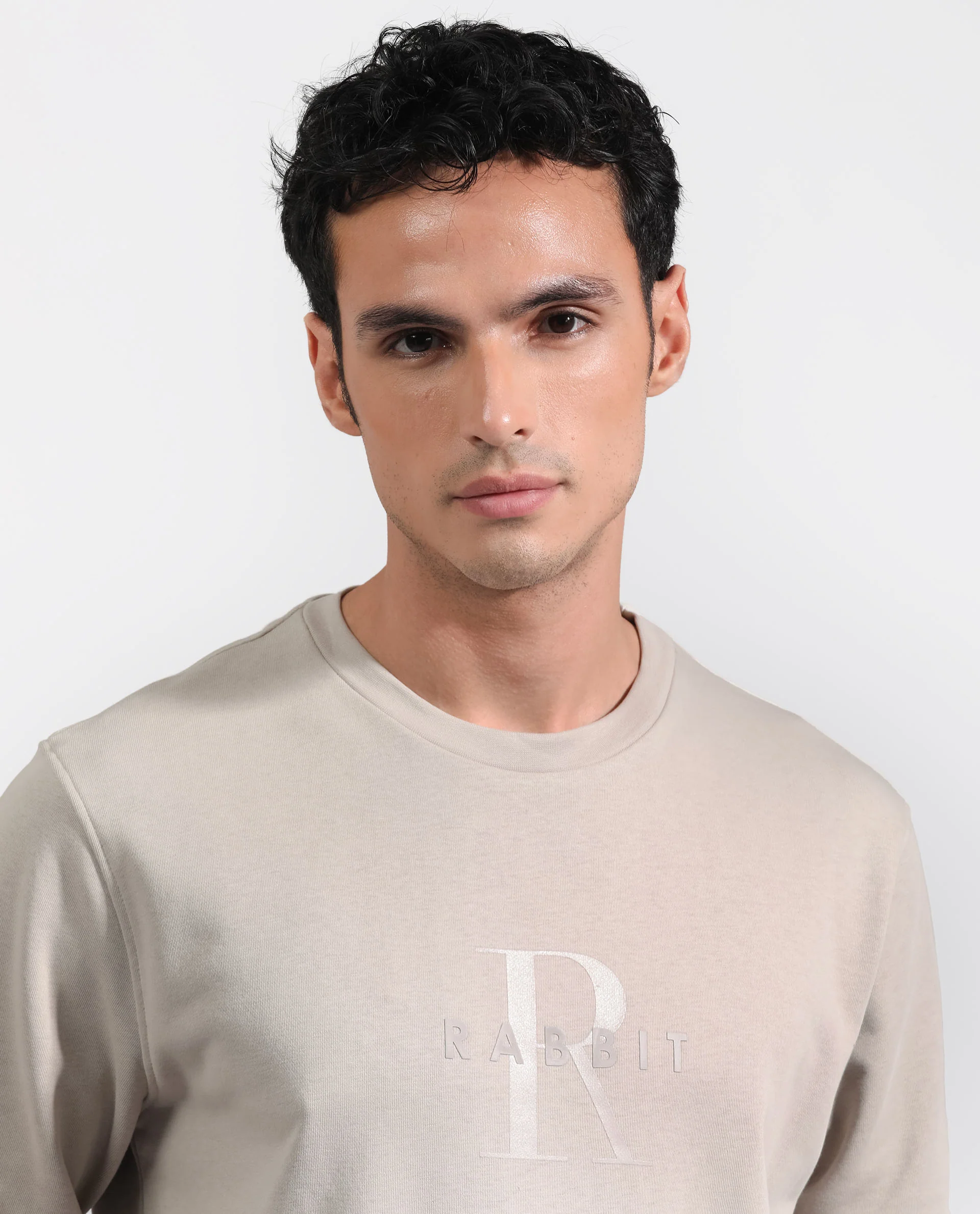 Rare Rabbit Men's Perez Beige Cotton Graphic Print Relaxed Fit Full Sleeve Crew Neck Sweatshirt - Image 14