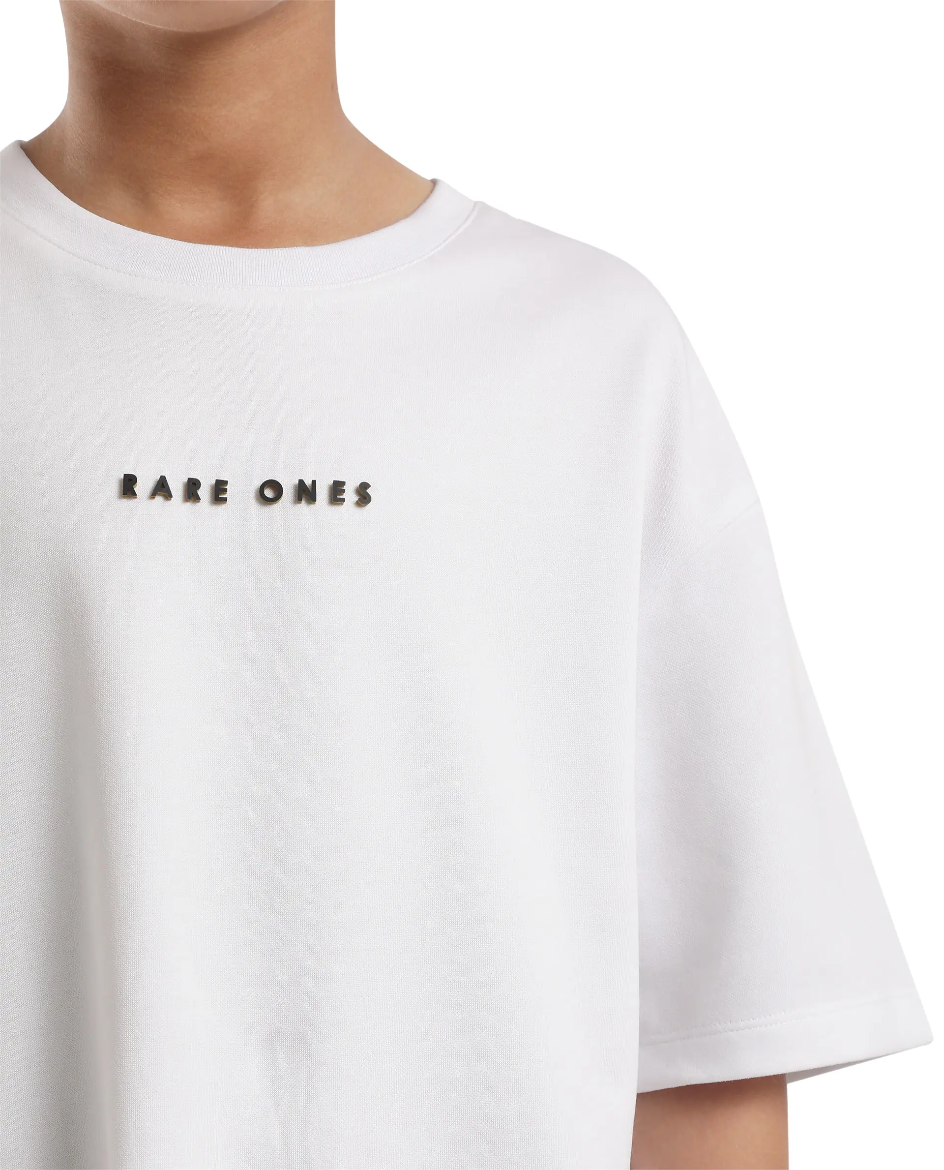 Rare Ones Kids Pete White Cotton Half Sleeves Crew Neck Oversized Fit Hd Print Branded T-Shirt - Image 5