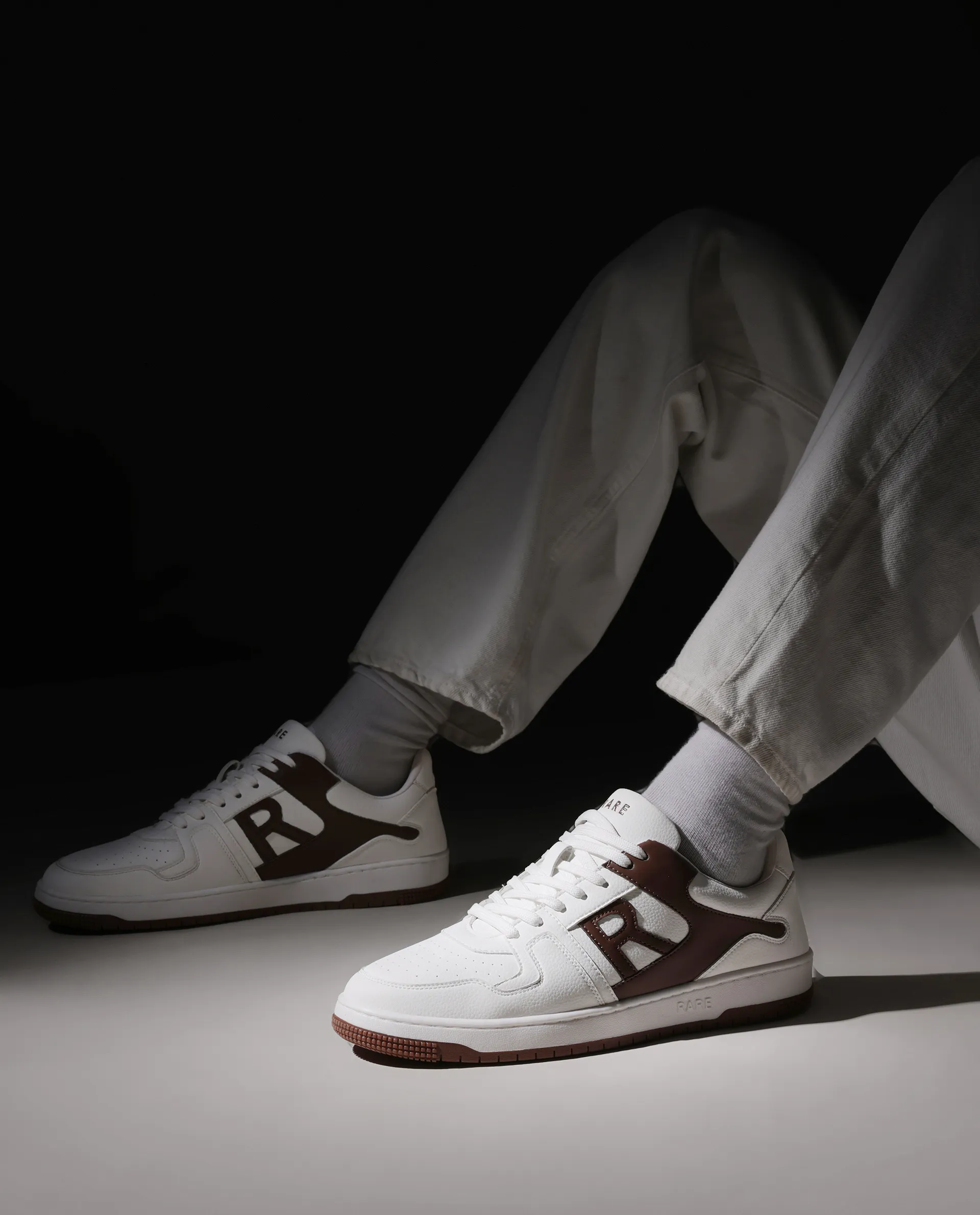 Rare Rabbit Men's Phantom Brown Micro Fiber Navy Causal Sneaker - Image 2