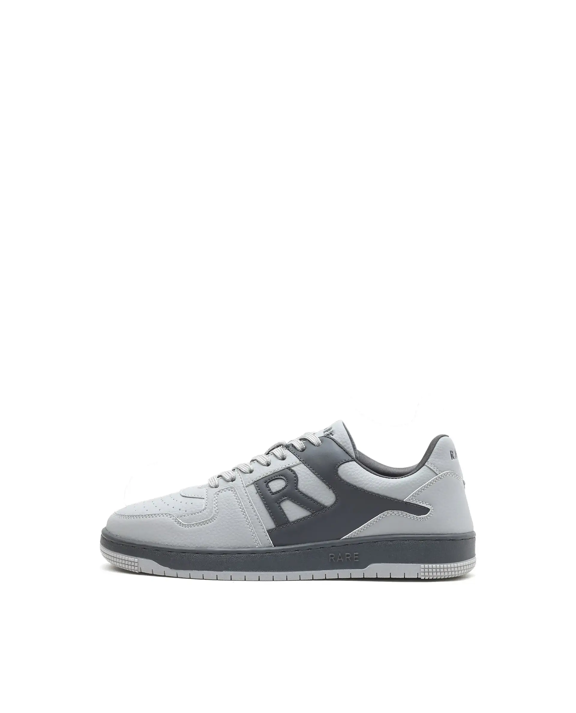Rare Rabbit Men's Phantom Grey Micro Fiber Navy Causal Sneaker - Image 9
