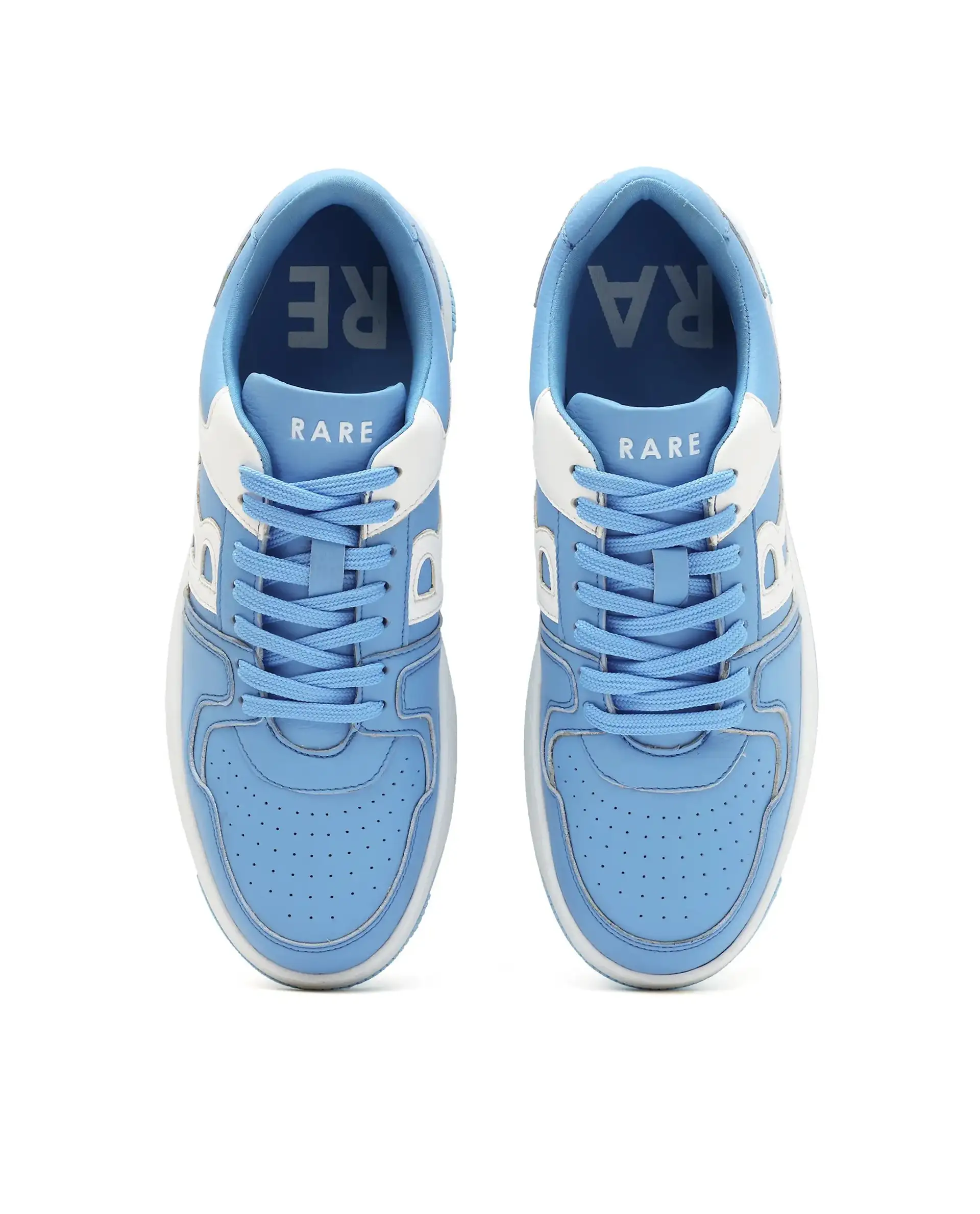 Rare Rabbit Men's Phantom Light Blue Micro Fiber Navy Causal Sneaker - Image 4