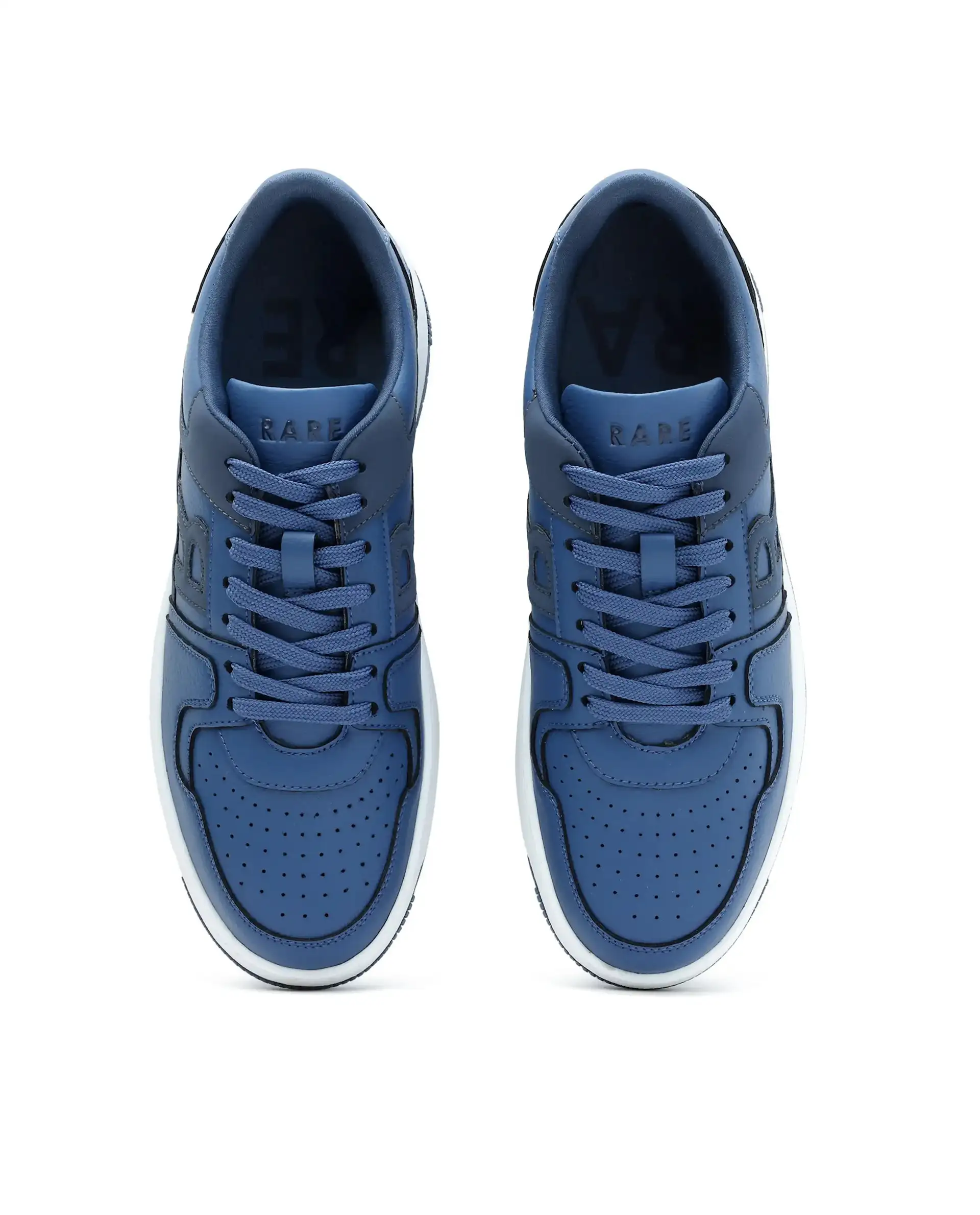 Rare Rabbit Men's Phantom Micro Fiber Navy Causal Sneaker - Image 4