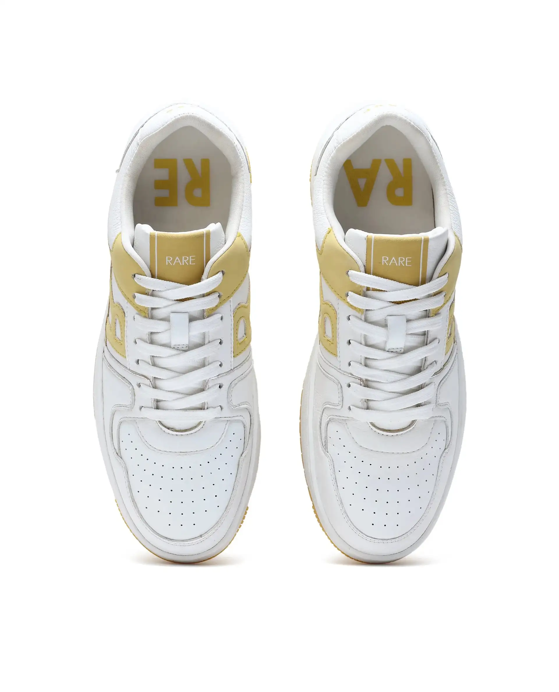 Rare Rabbit Men's Phantom Yellow Micro Fiber Navy Causal Sneaker - Image 5