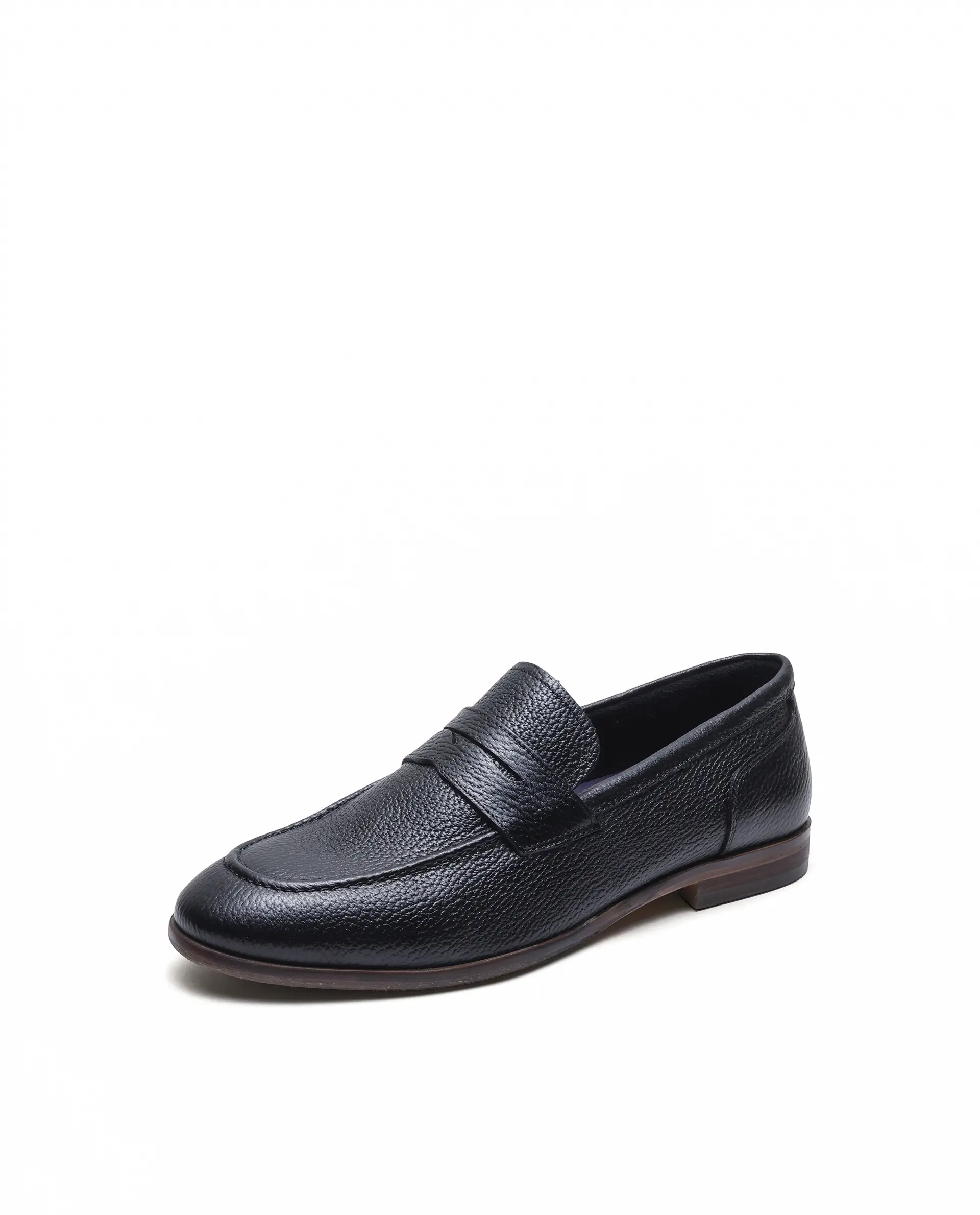 Rare Rabbit Men's Pinch Black Leather Mocassin