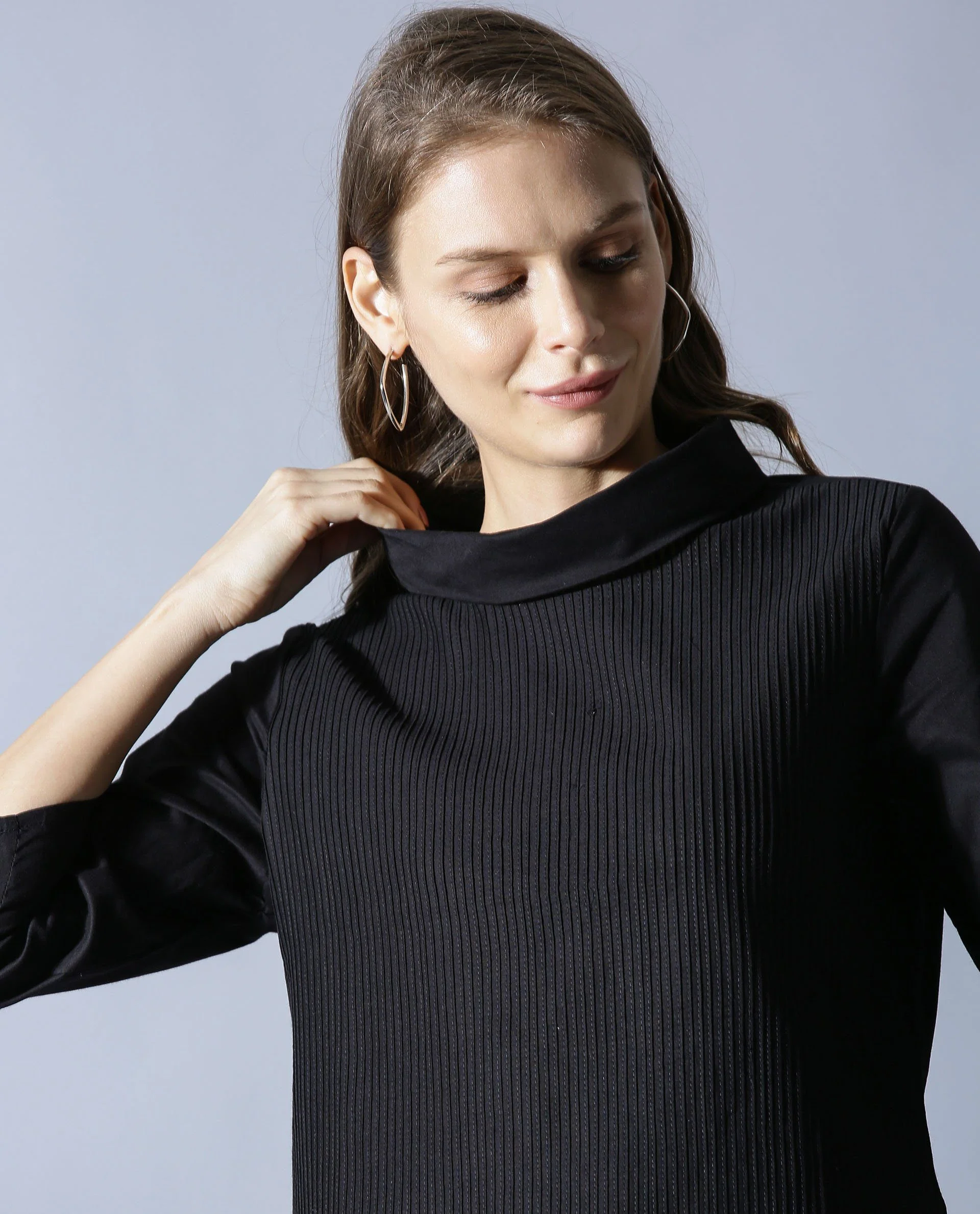 Rareism Women Pins-1 Black Top Short Sleeves - Image 2