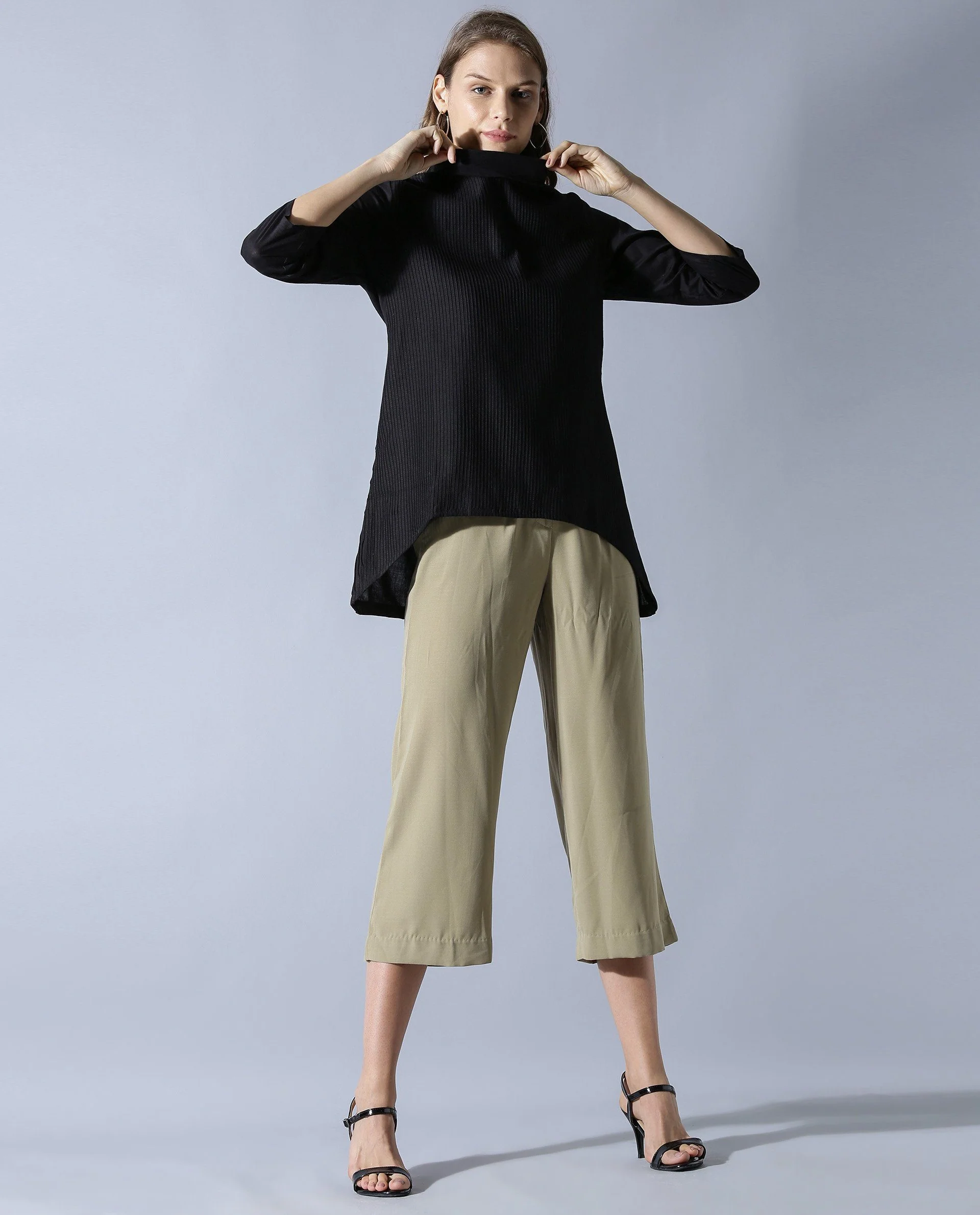 Rareism Women Pins-1 Black Top Short Sleeves - Image 5