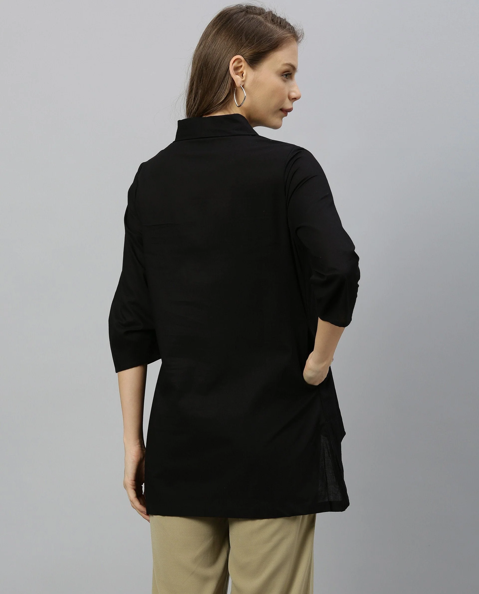 Rareism Women Pins-1 Black Top Short Sleeves - Image 6