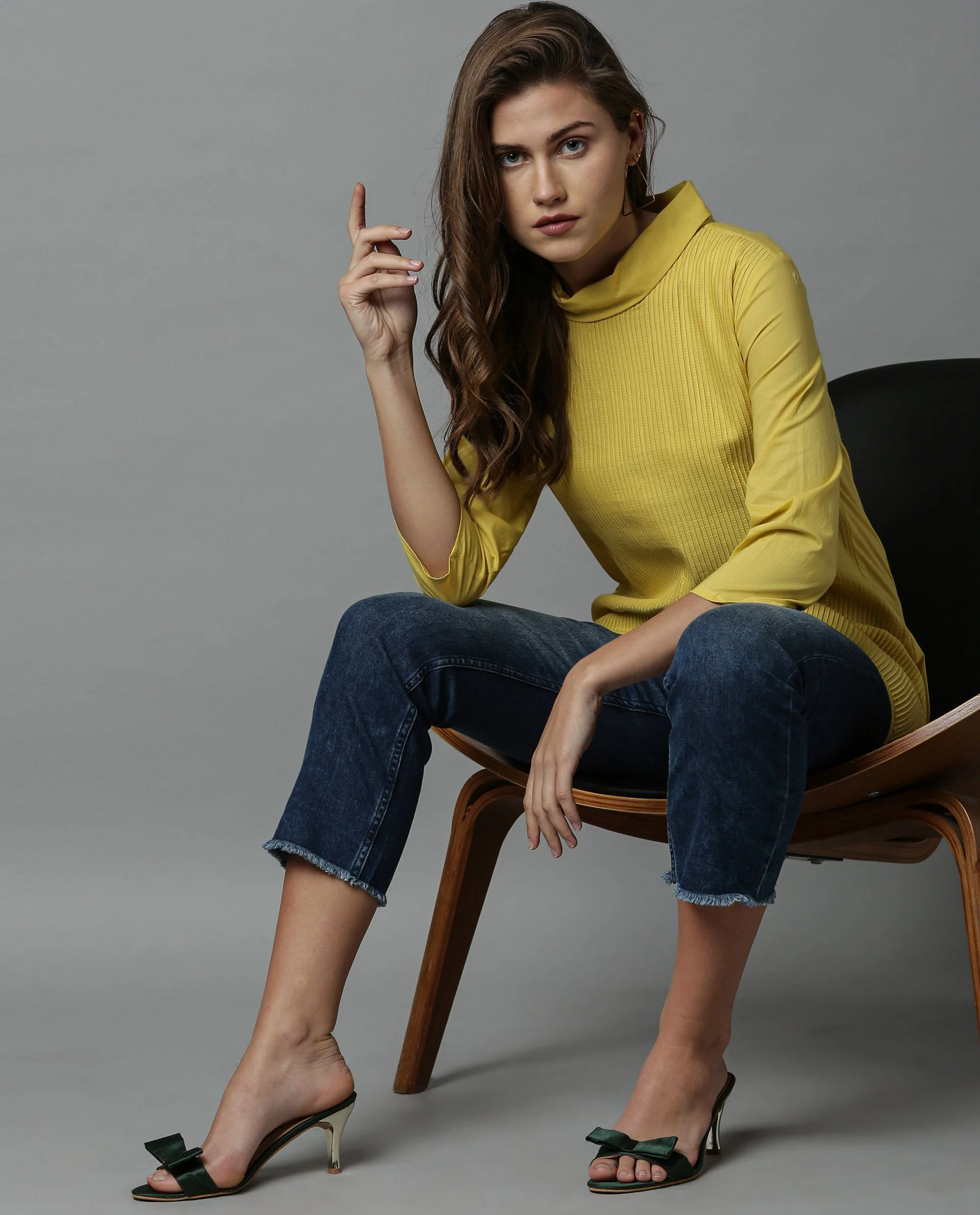 Rareism Women Pins-1 Yellow Top Short Sleeves - Image 3
