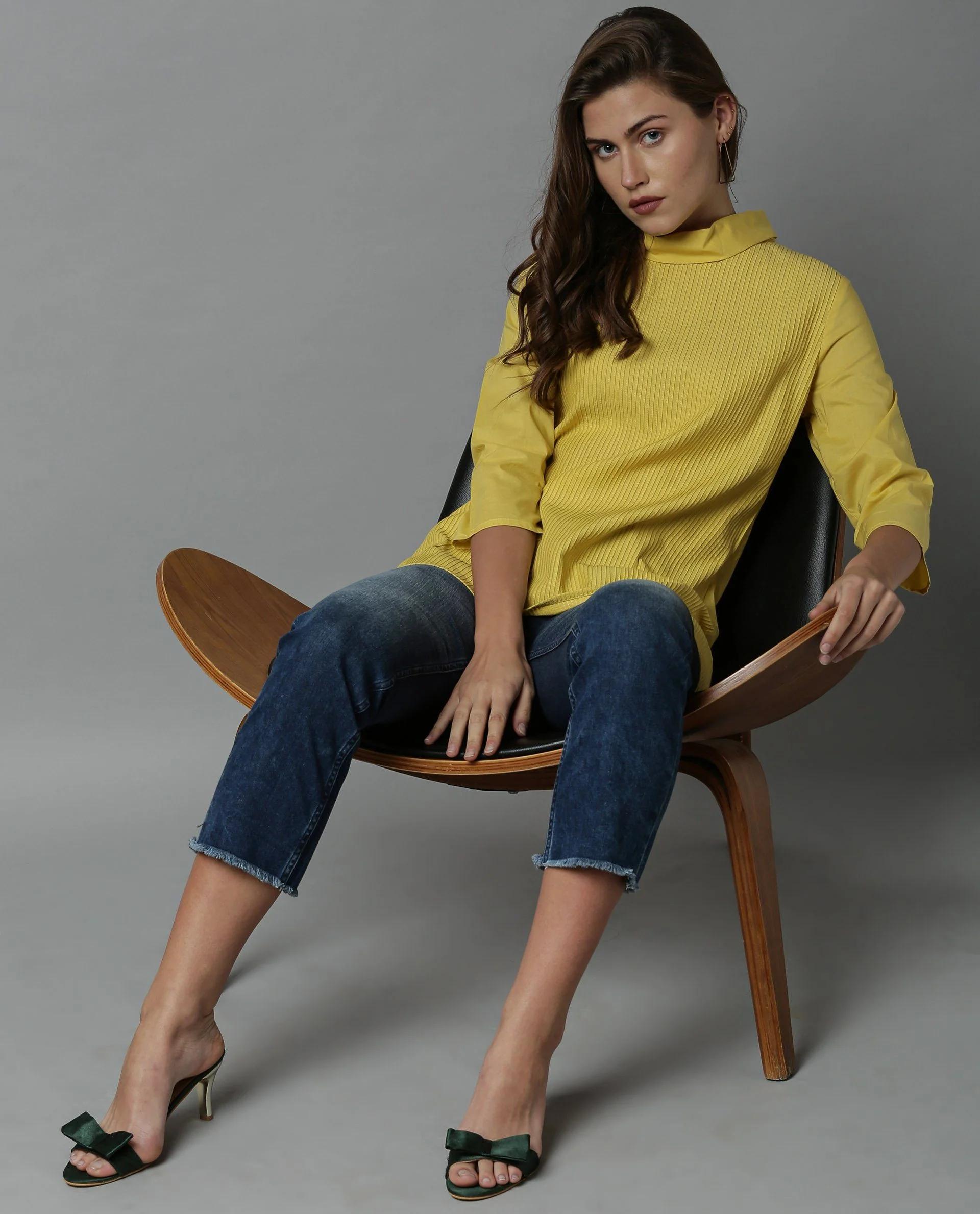 Rareism Women Pins-1 Yellow Top Short Sleeves - Image 4