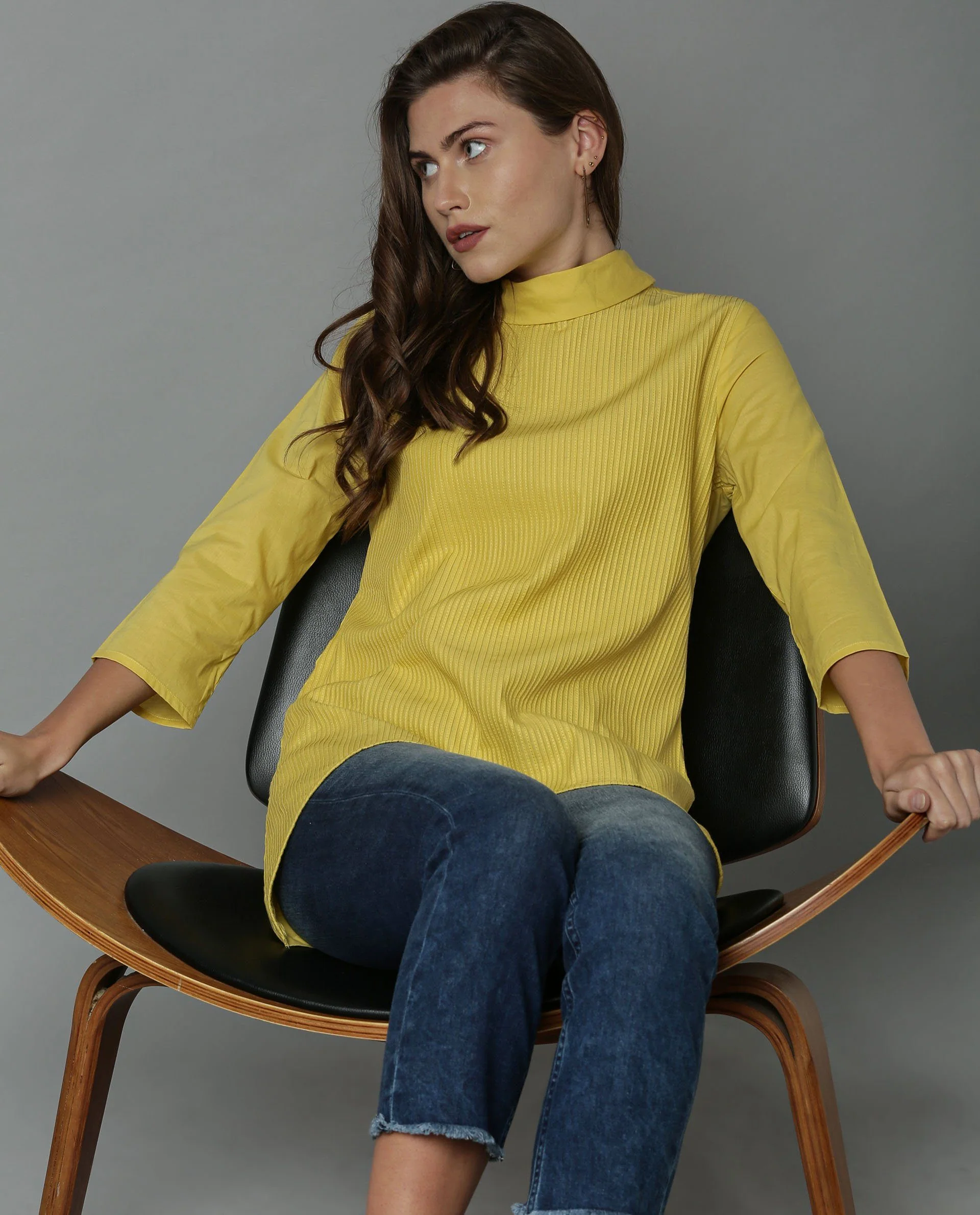 Rareism Women Pins-1 Yellow Top Short Sleeves - Image 5