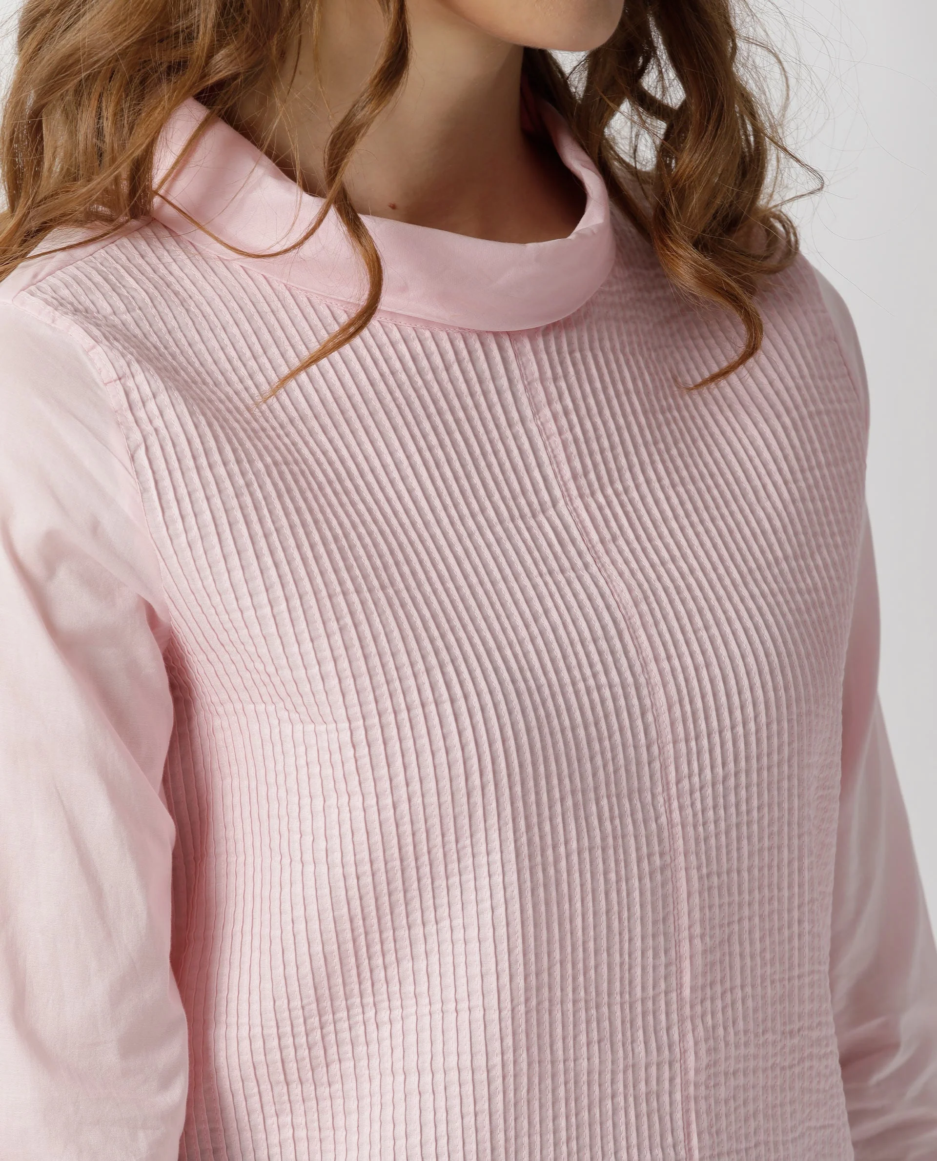 Rareism Women Pins Pink Top Full Sleeves Solid - Image 5
