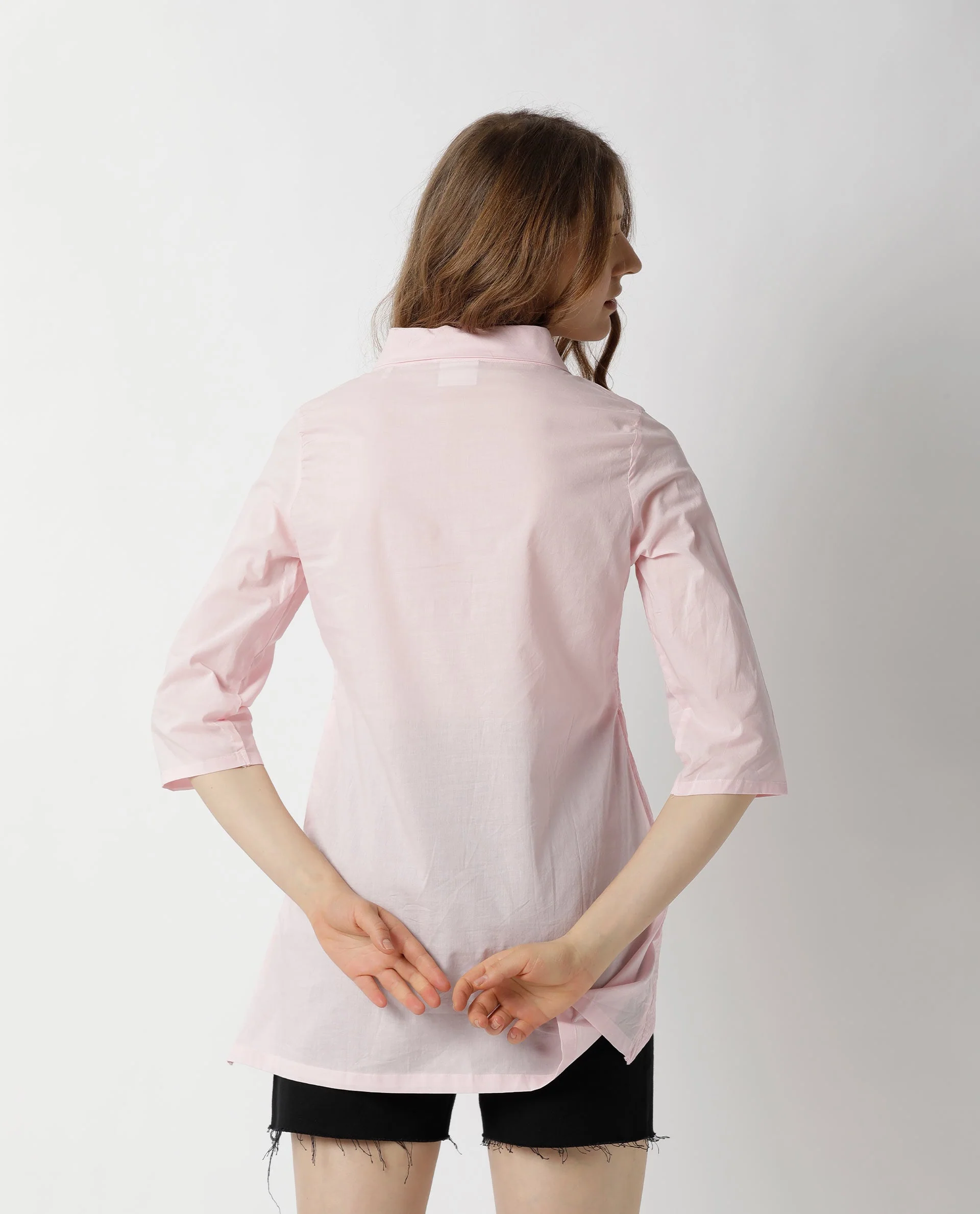 Rareism Women Pins Pink Top Full Sleeves Solid - Image 7