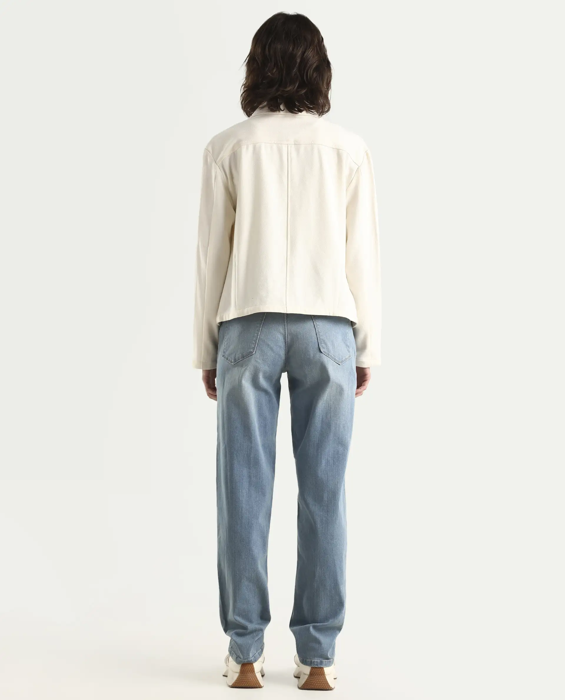 Rareism Women's Pipevine Blue Cotton Blend Plain Ankle Length Tailored Jeans - Image 7
