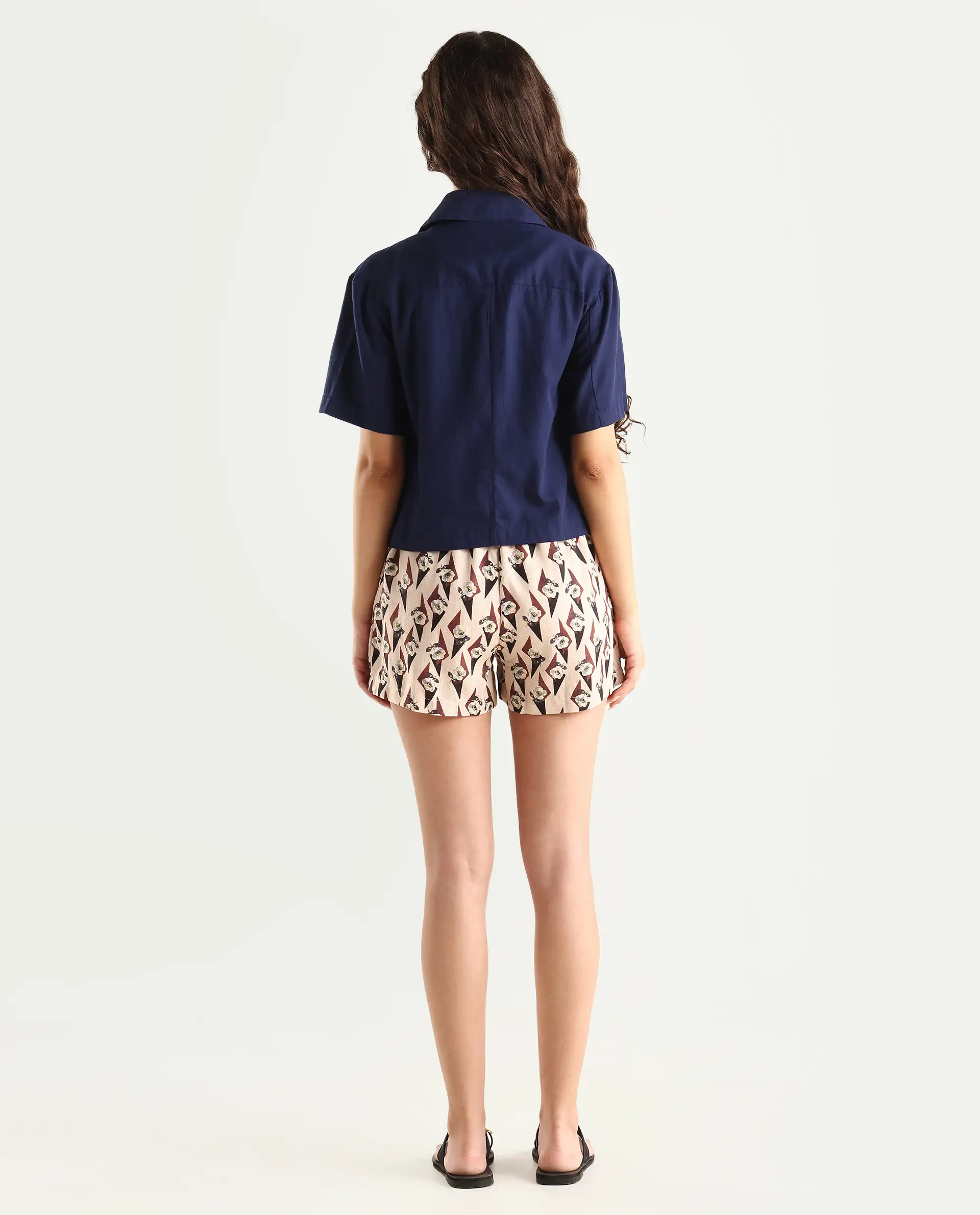Rareism Women's Pistoia Multi Viscose Blend Floral Print Mini Regular Fit Shorts - Image 7