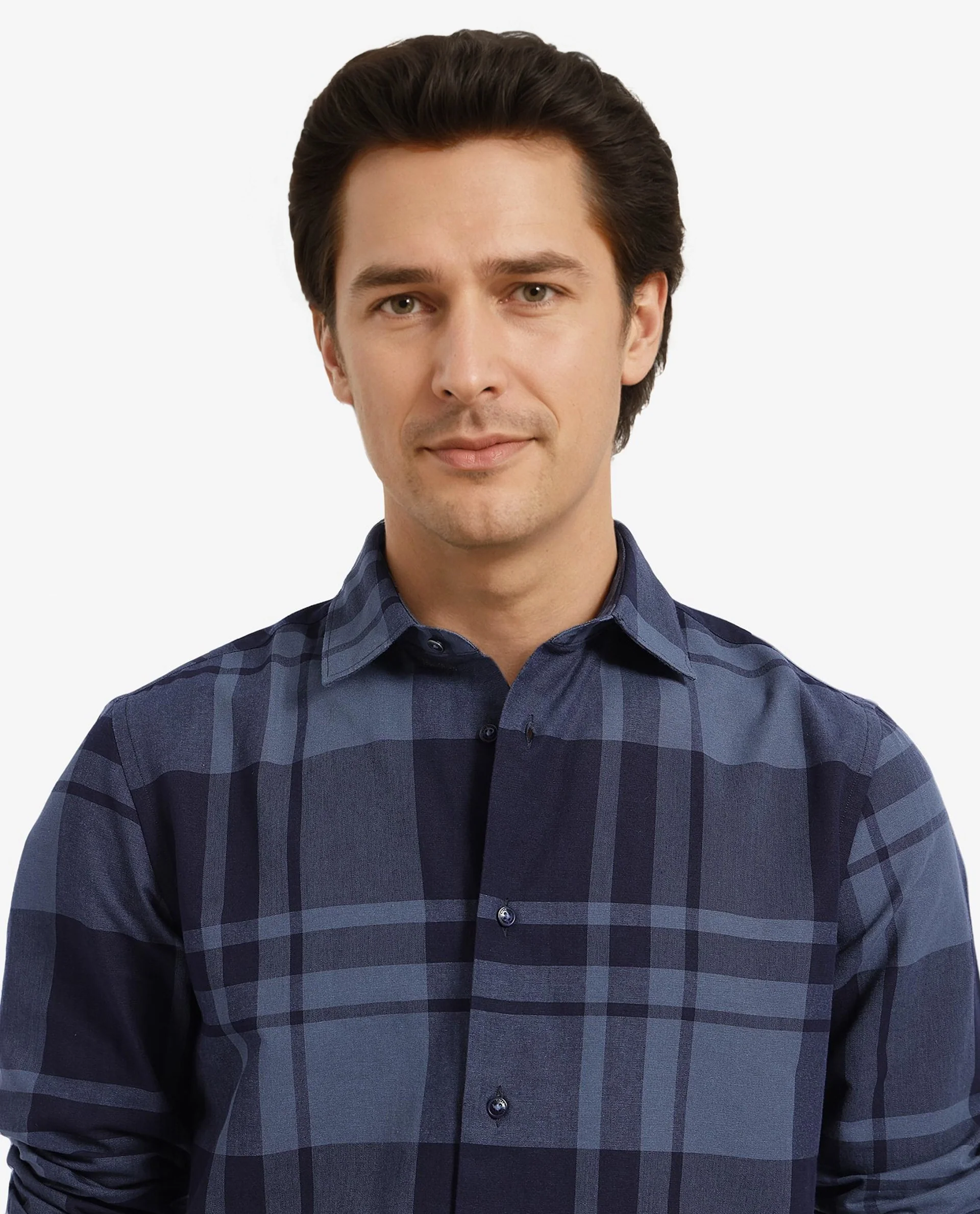 Rare Rabbit Men's Planos Dark Grey Cotton Checked Print Regular Fit Full Sleeve Collared Shirt - Image 7