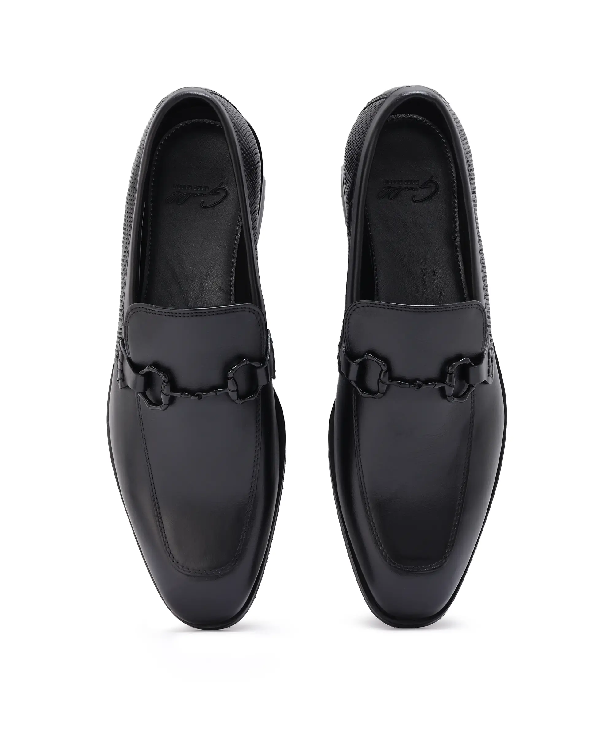 Rare Rabbit Men's Plaza Black Slip-On Genuine Leather Slip-On Loafer - Image 2