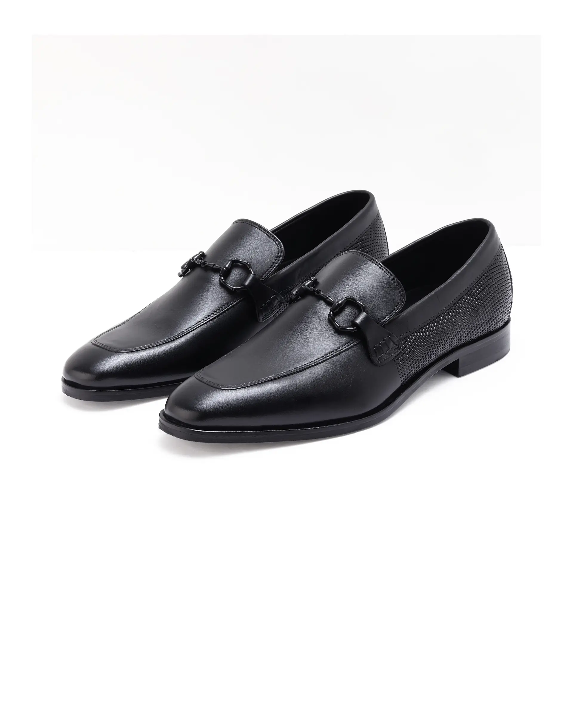 Rare Rabbit Men's Plaza Black Slip-On Genuine Leather Slip-On Loafer - Image 3
