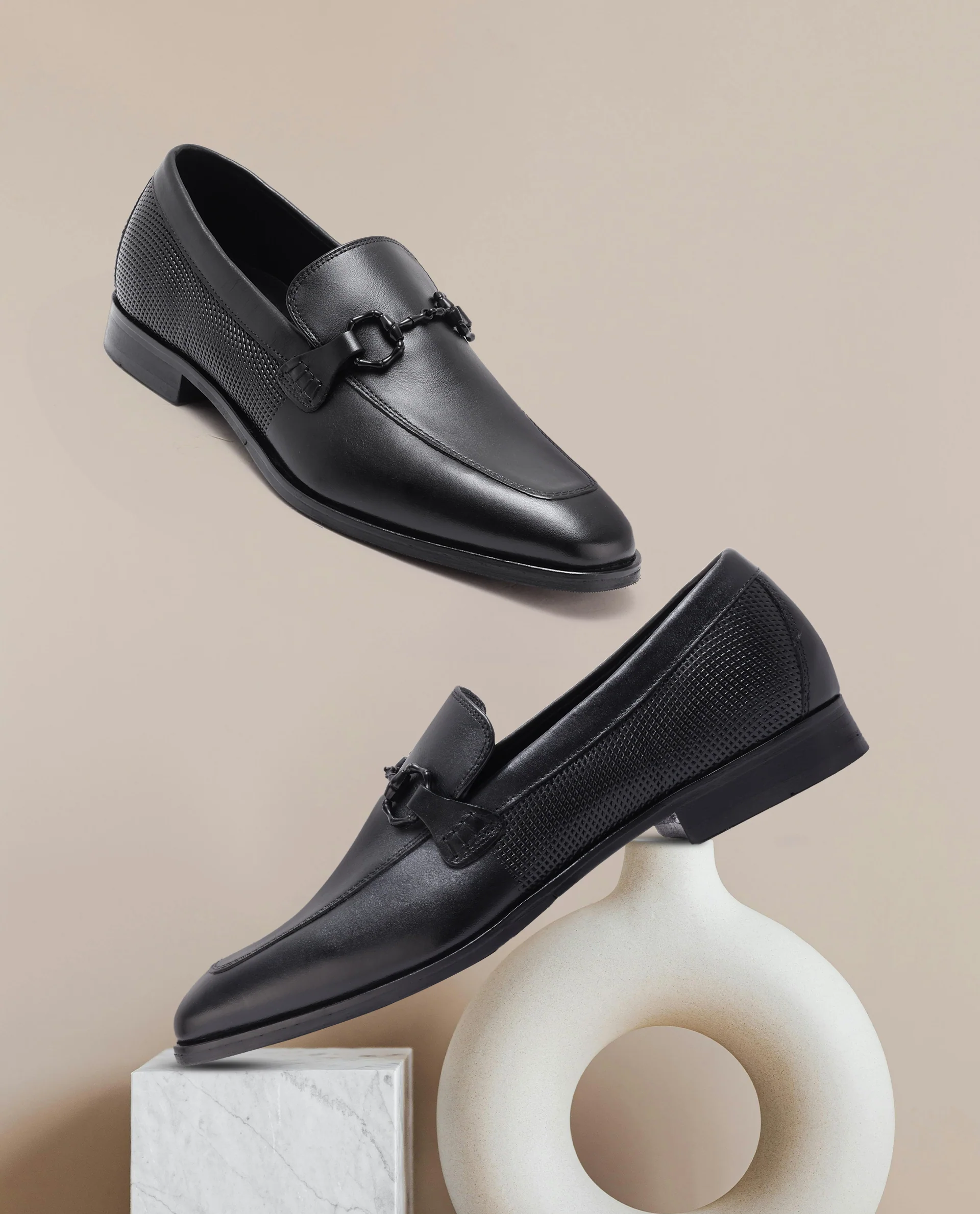 Rare Rabbit Men's Plaza Black Slip-On Genuine Leather Slip-On Loafer - Image 9