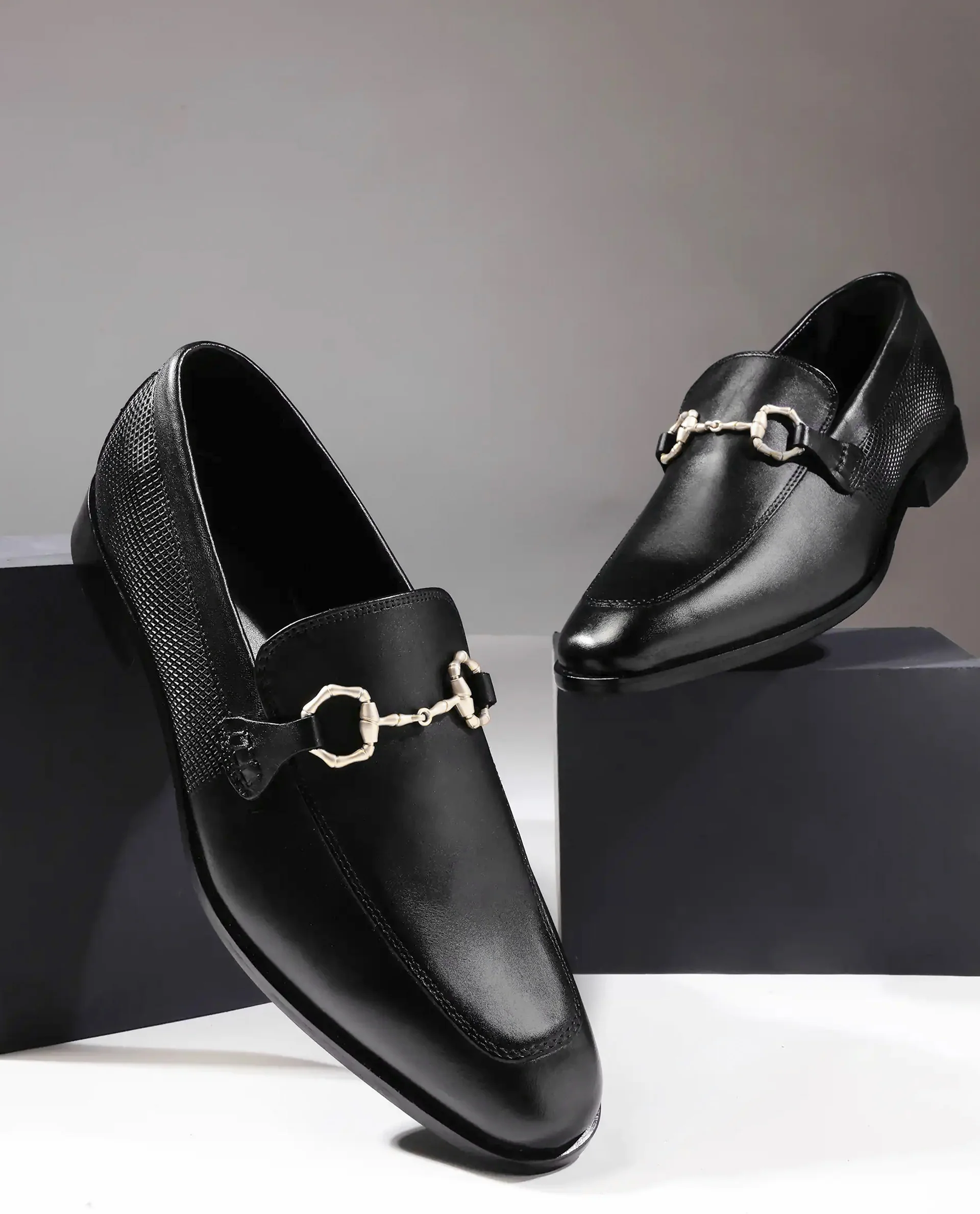 Rare Rabbit Men's Plaza Pro Black Slip-On Genuine Leather Slip-On Loafer - Image 9