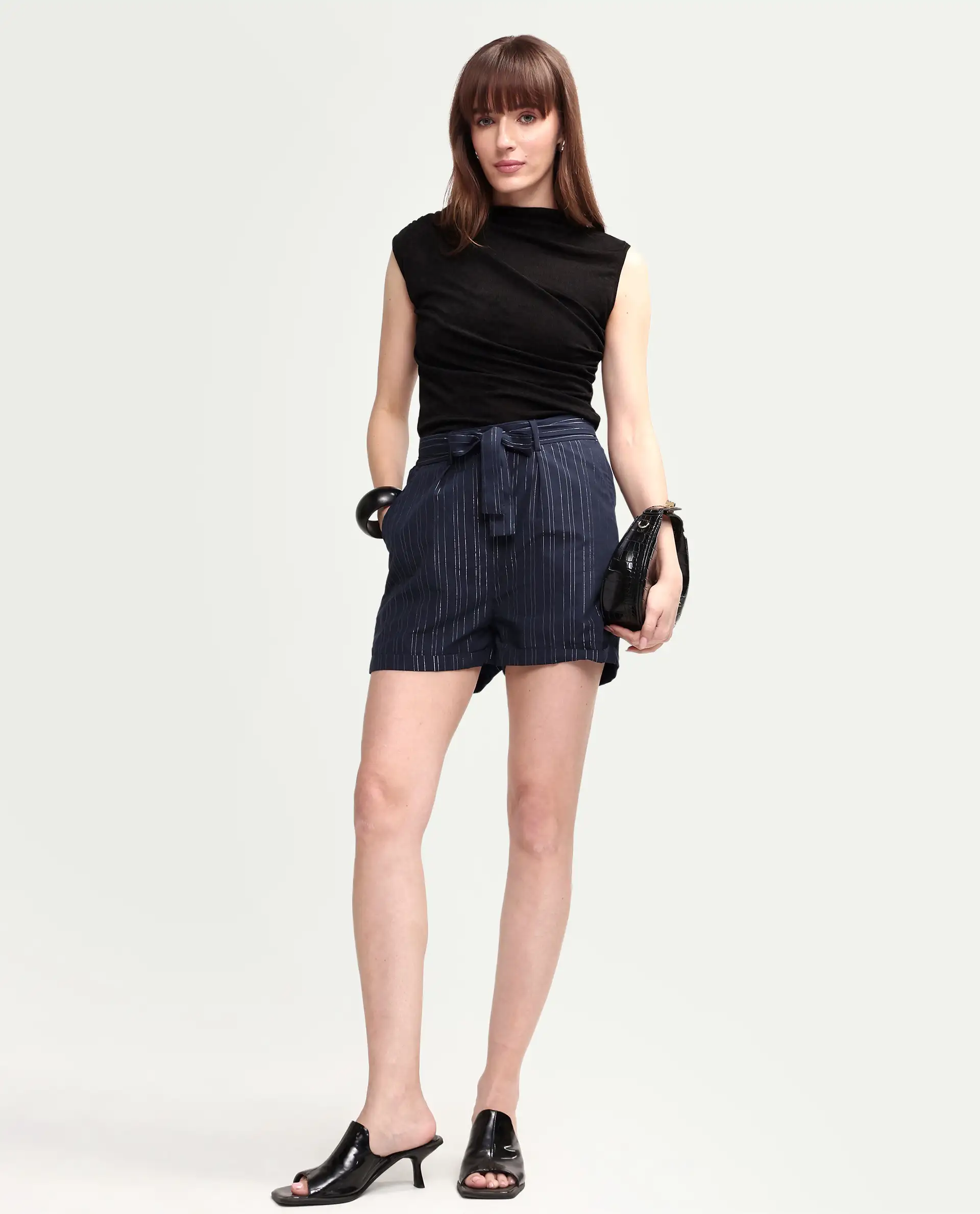Rareism Women Plot - Shorts Navy Shorts Solid - Image 2