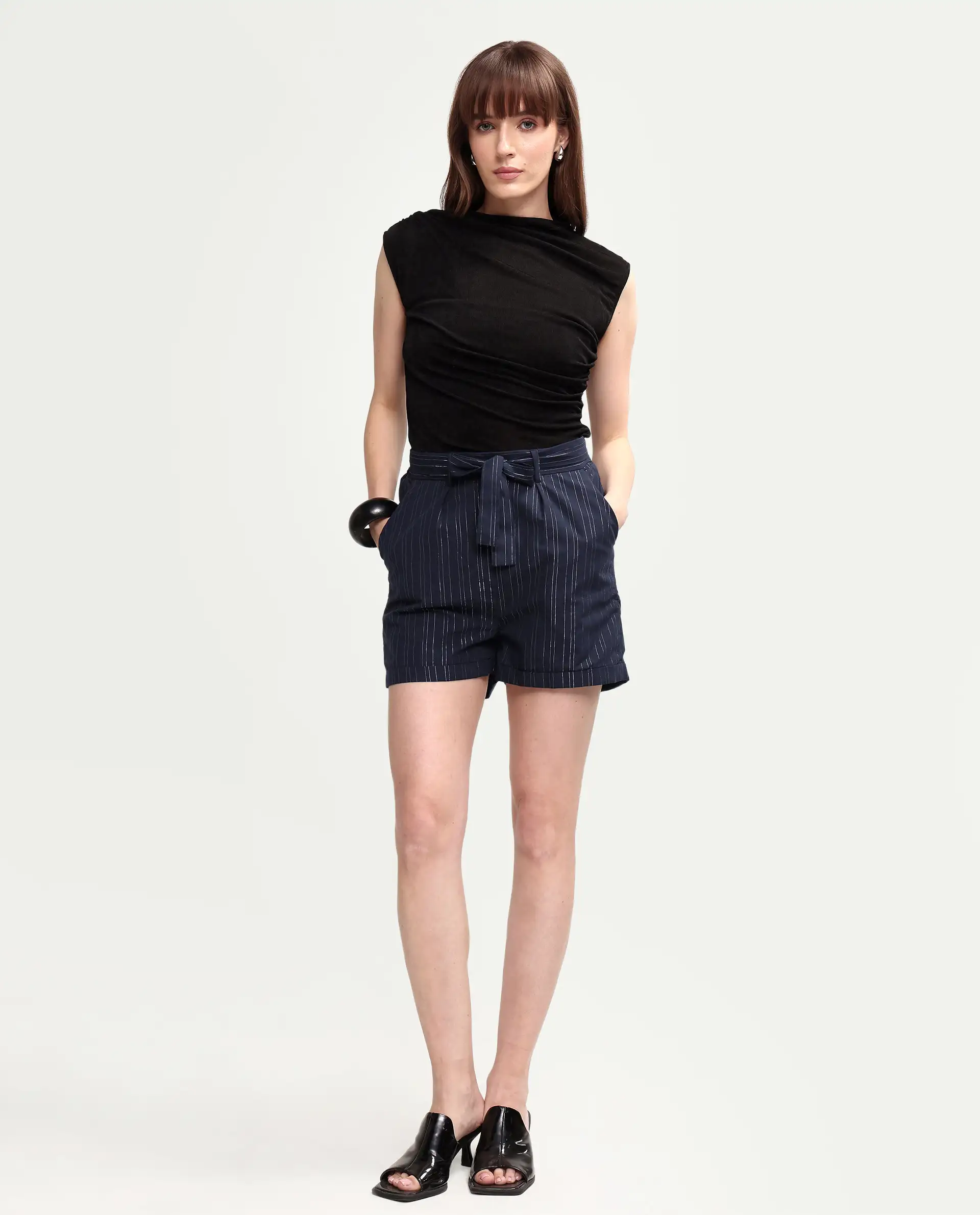 Rareism Women Plot - Shorts Navy Shorts Solid - Image 4