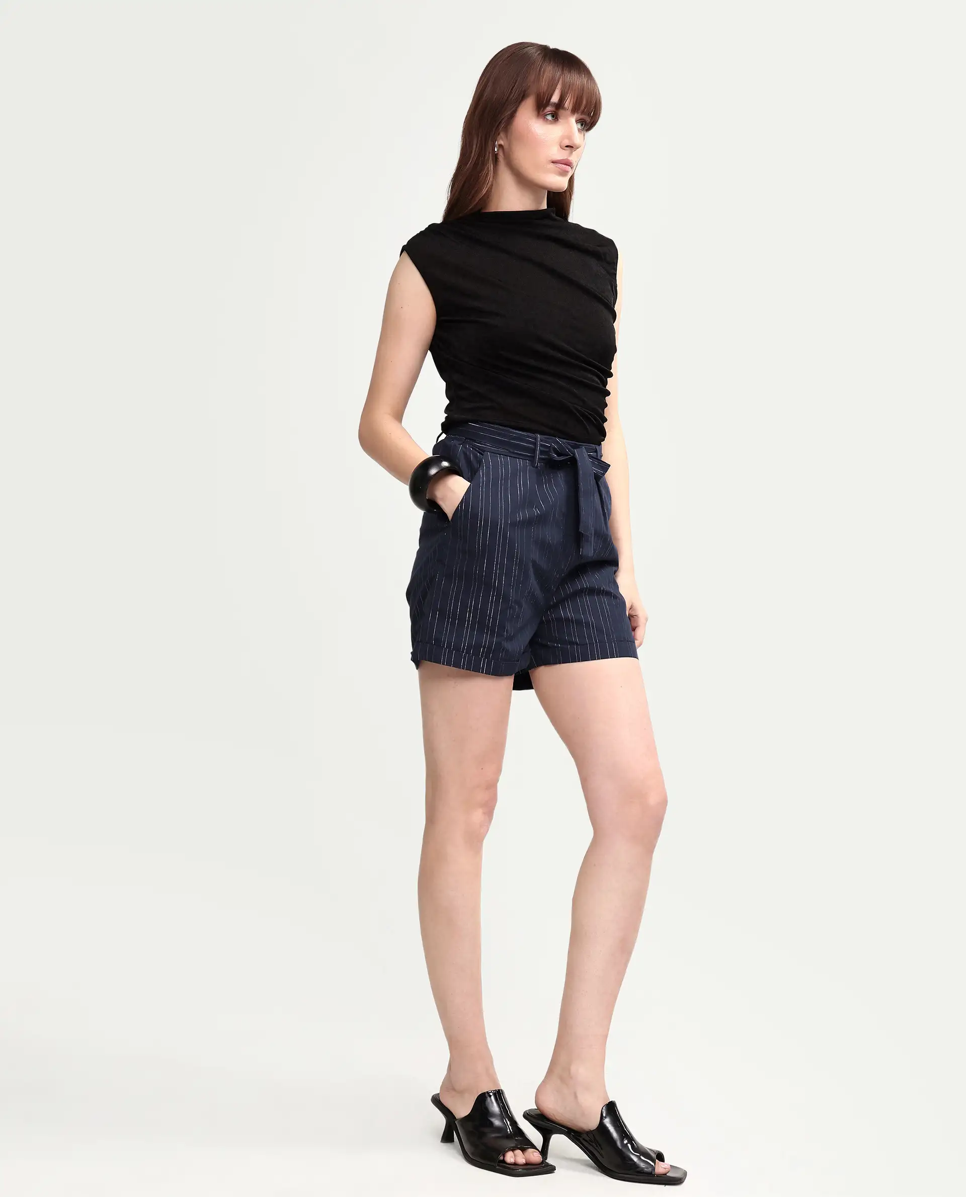 Rareism Women Plot - Shorts Navy Shorts Solid - Image 6