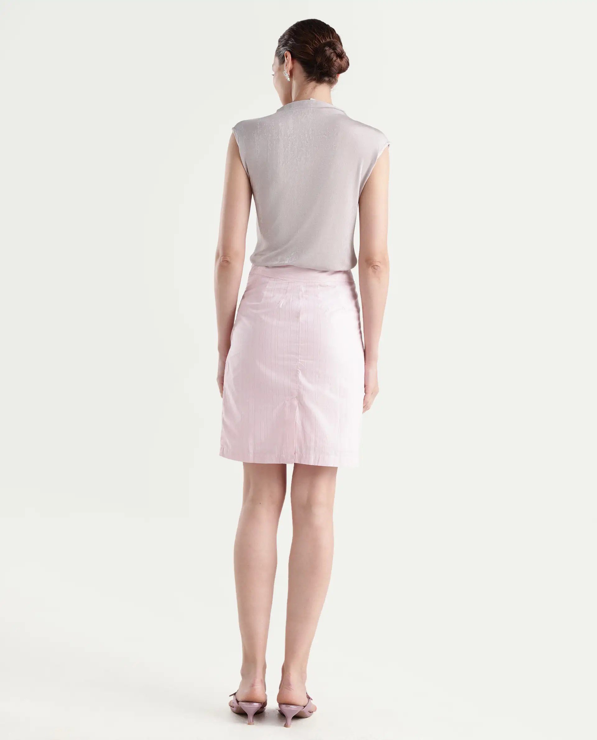 Rareism Women Plot-Skirt Pink Skirt - Image 7