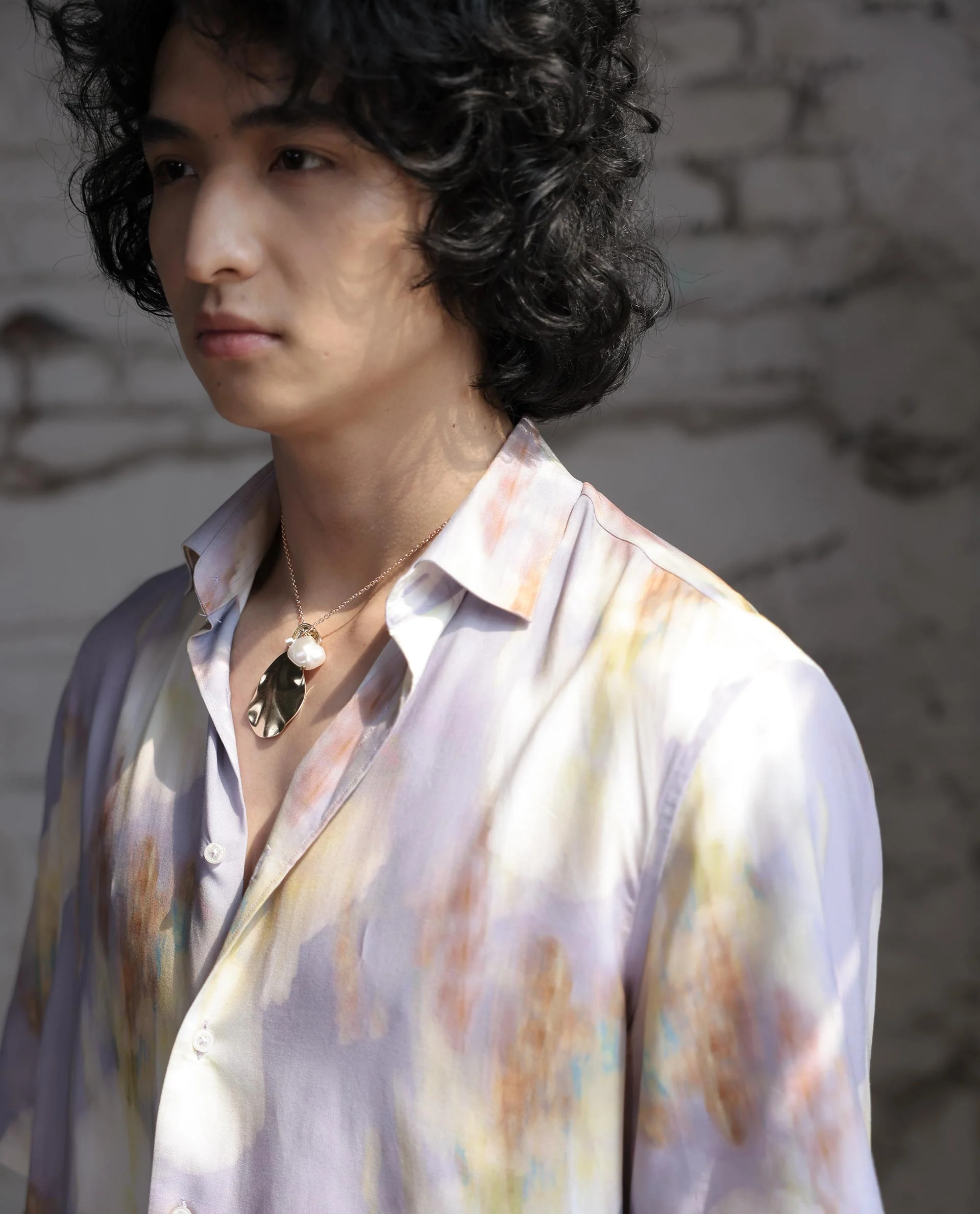 Rare Rabbit Men's Plushy Ss Pastel Purple Viscose Floral Print Regular Fit Half Sleeve Collared Shirt - Image 5
