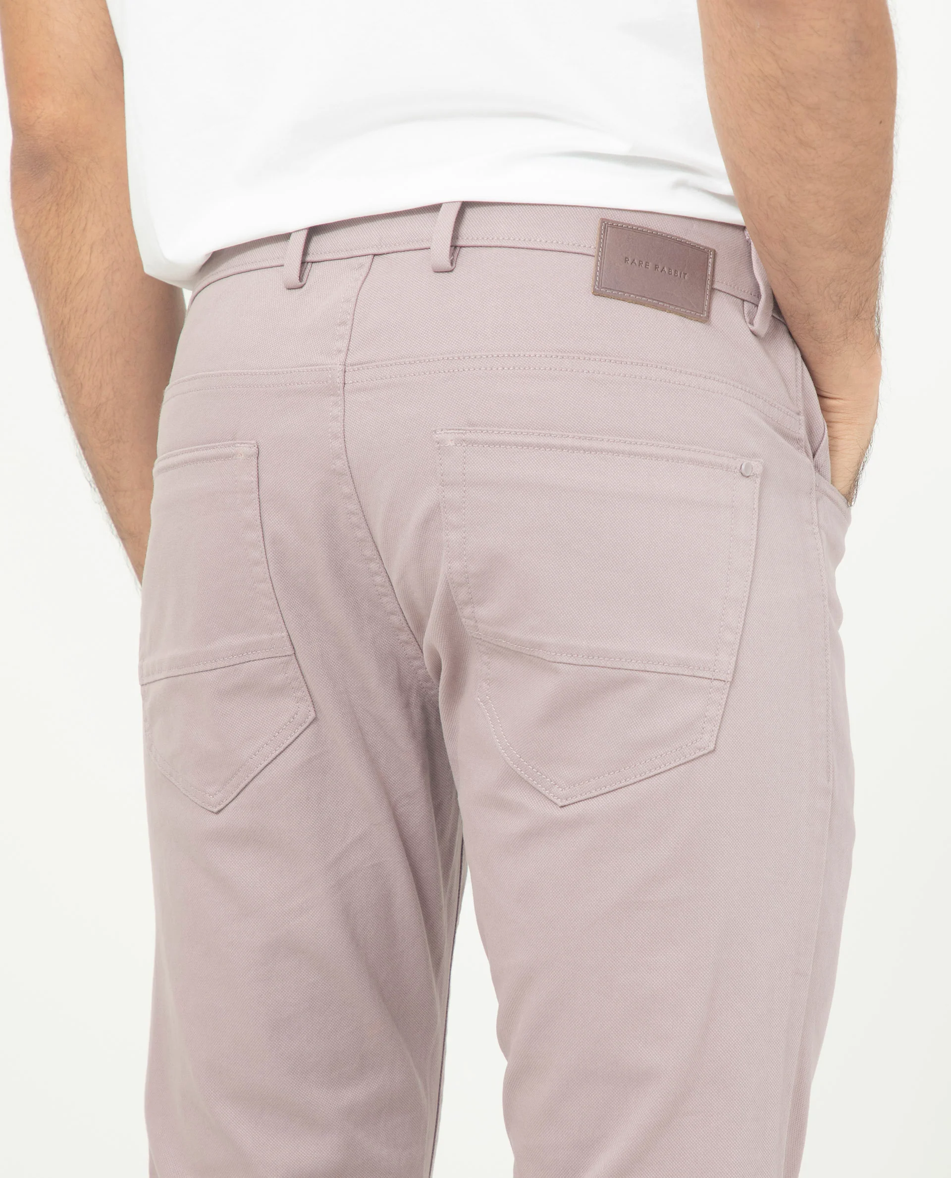 Rare Rabbit Men's Poke-2 Dusky Purple Cotton Plain Regular Fit Trouser - Image 10