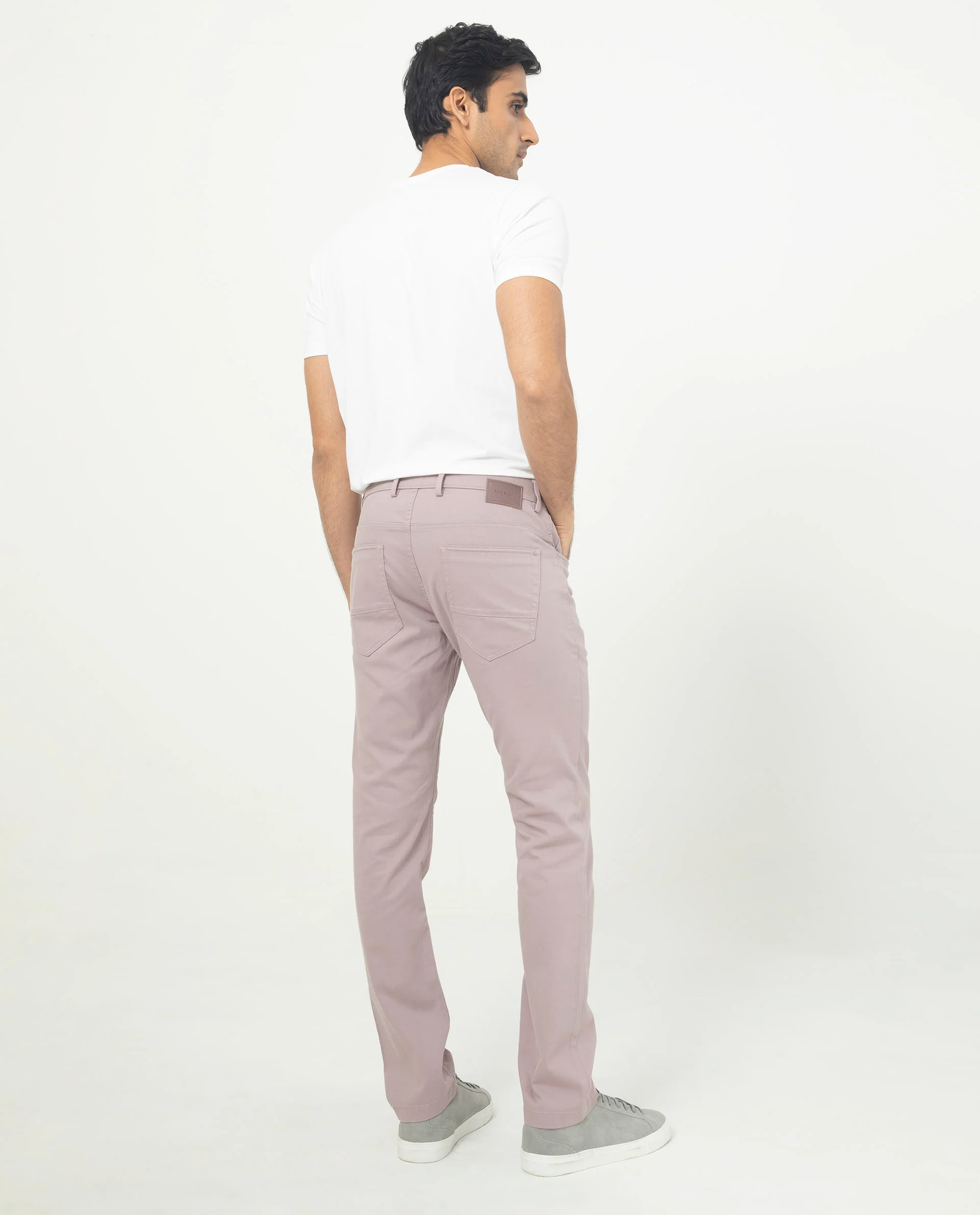 Rare Rabbit Men's Poke-2 Dusky Purple Cotton Plain Regular Fit Trouser - Image 11